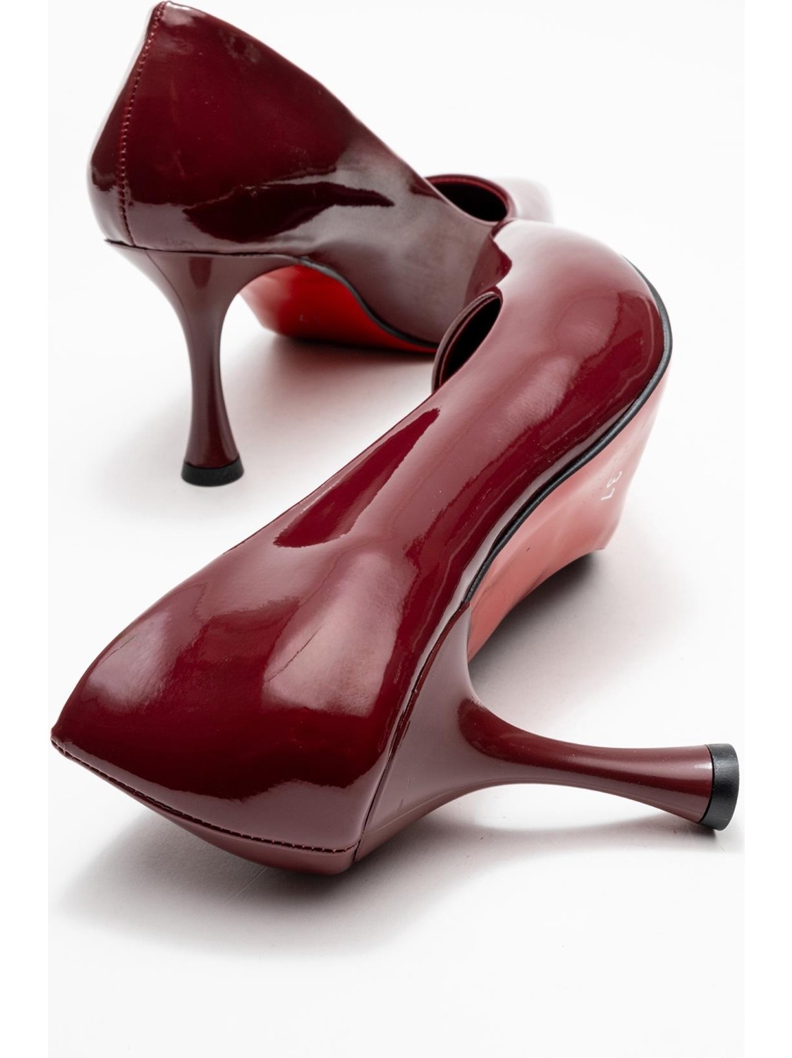 Ccway Kadın Stiletto Ayakkabı; SİYAH CİLT görsel 4