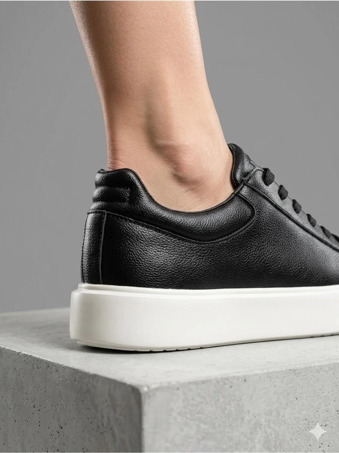 Lufian LFR-5454 Erkek Siyah Beyaz Sneaker Ayakkabı görsel 4