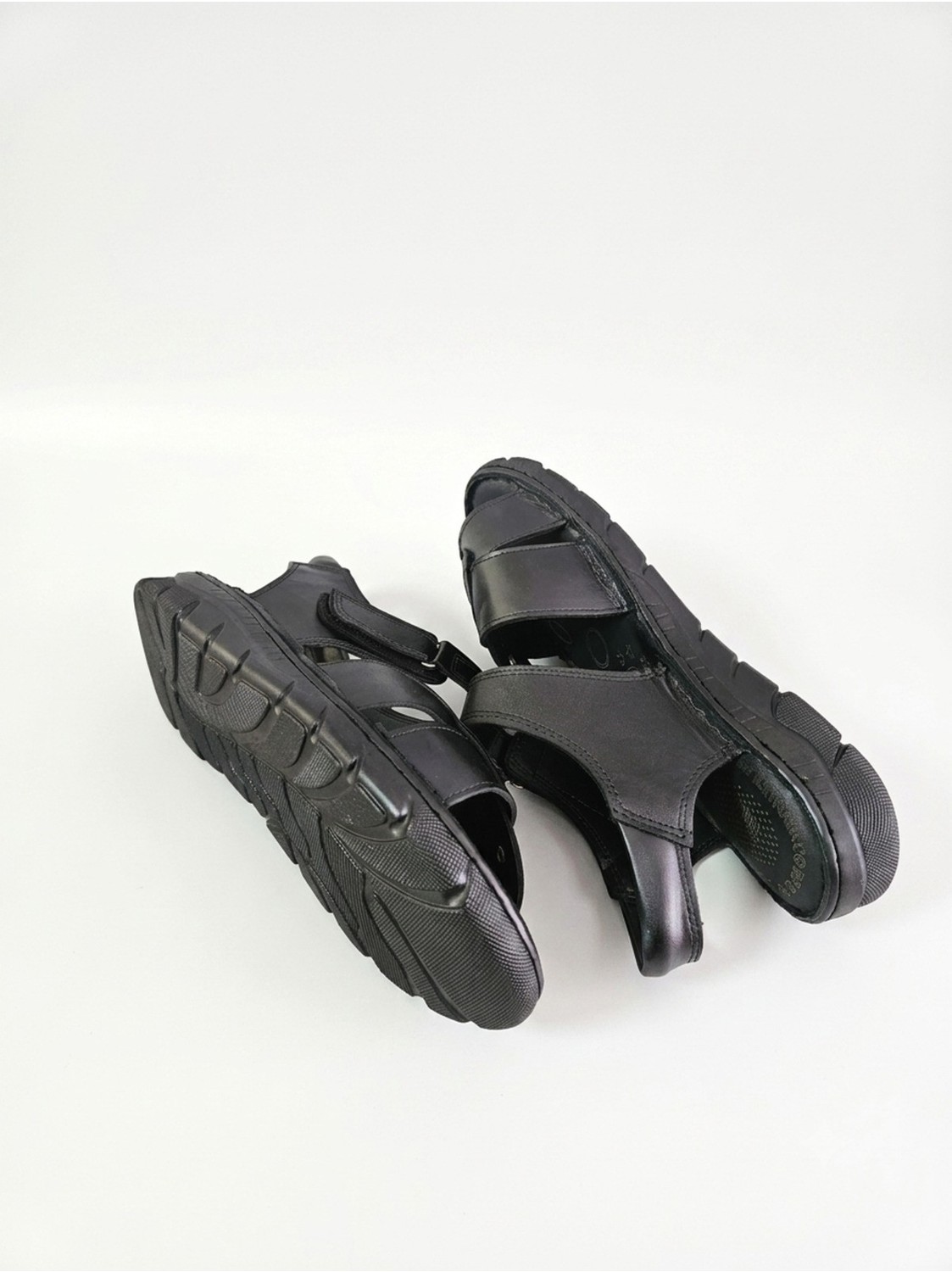 Ern Shoes Içi Dışı Hakiki Deri Ortopedik Erkek Terlik Sandalet görsel 8
