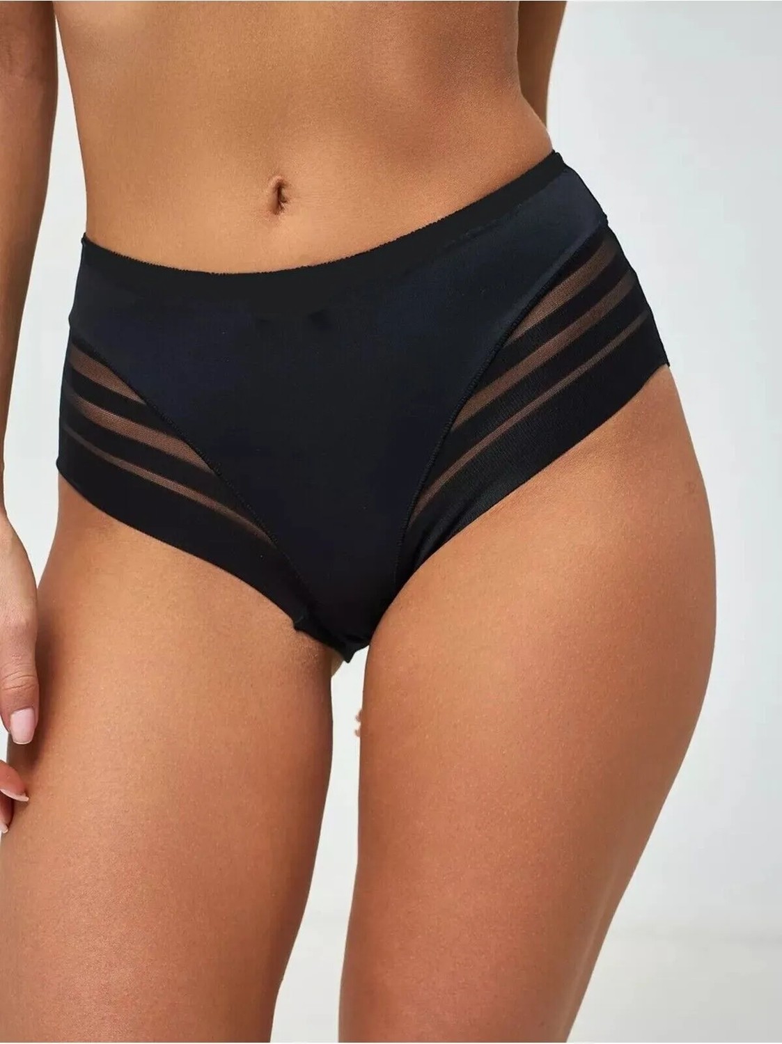 Misririk Mistirik Paranto Model Beli Lastikli Transparan Detaylı Rahat ve Şık Kadın Külot görsel 7