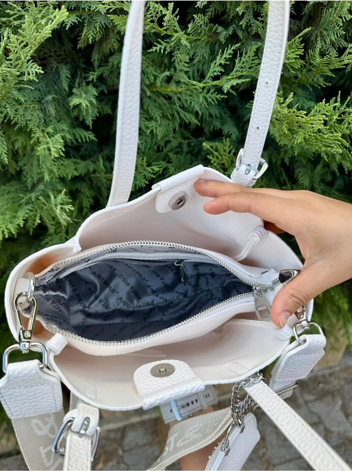 Just Polo Günlük Kombinlere Uygun Kadın Orta Boy Ayarlanabilir Askılı Şık El & Omuz Çantası Shoulder Bag görsel 7