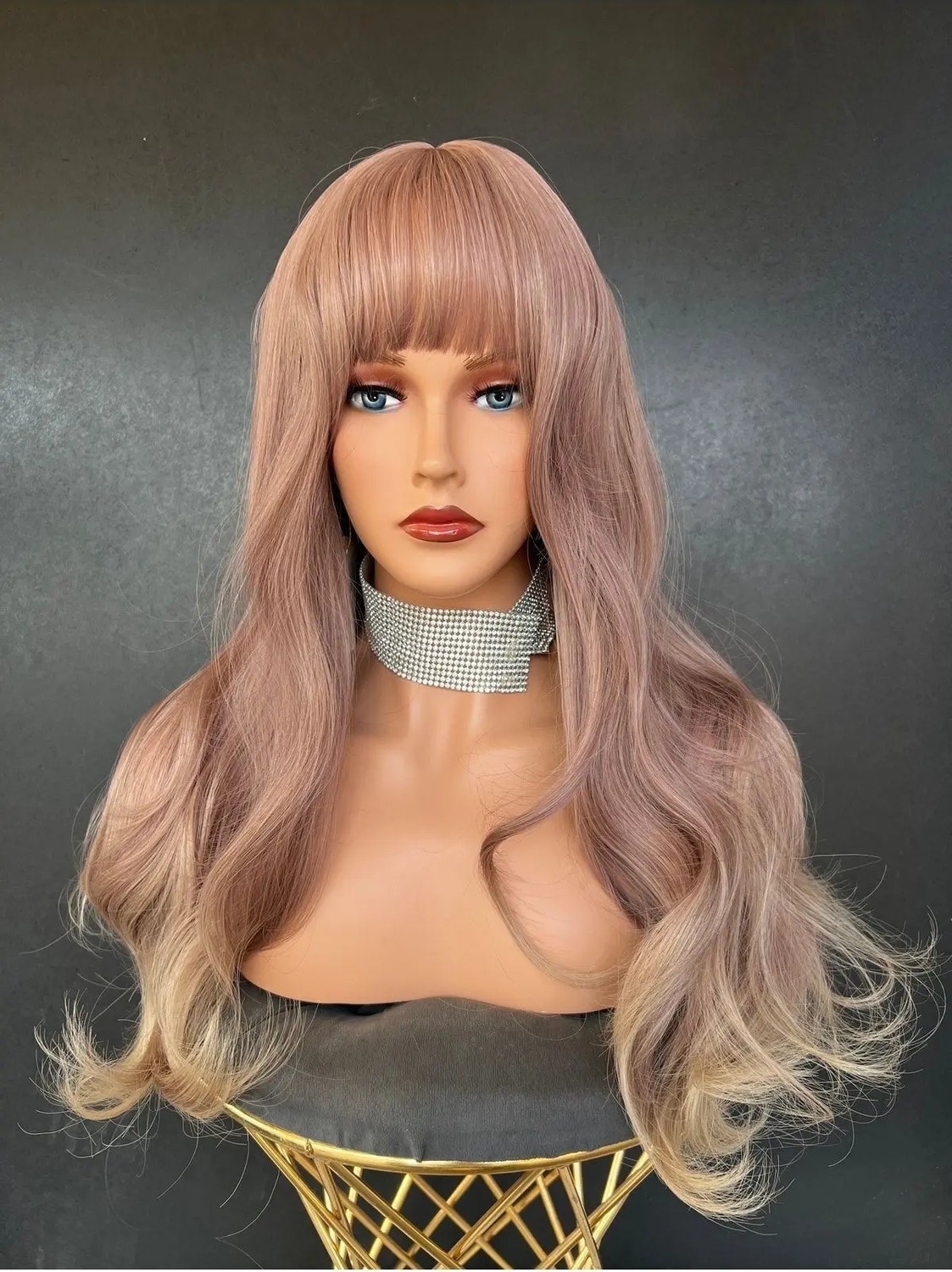 Marsilyan Exclusive Luxury Vip Lila Renk Peruk görsel 2