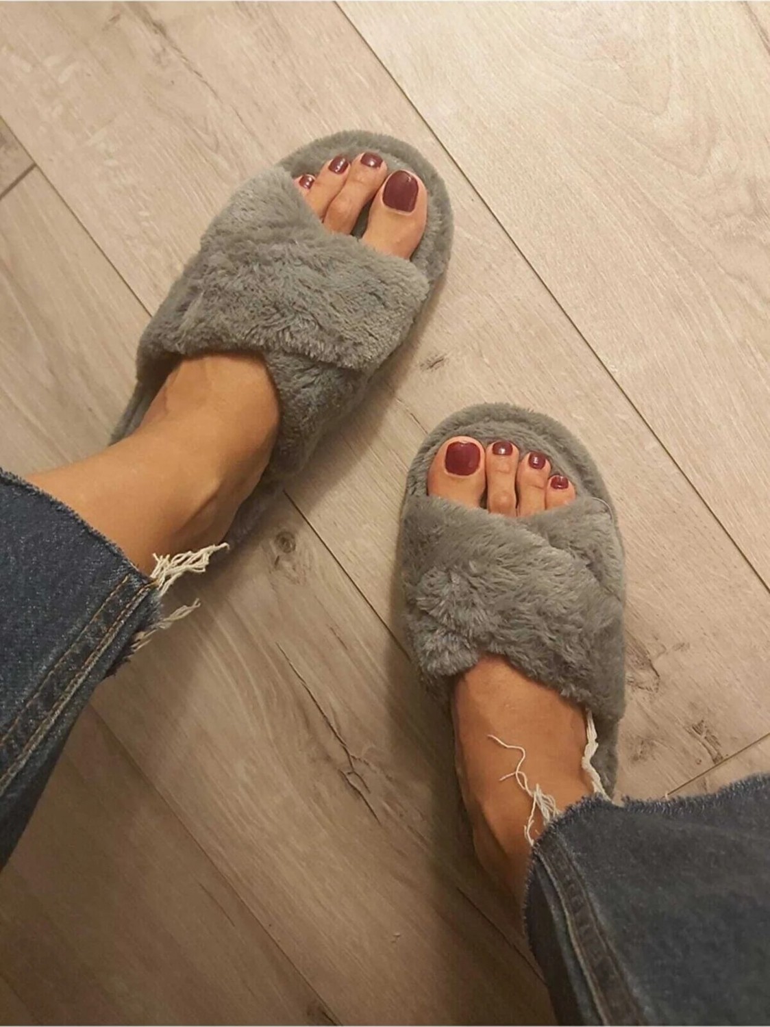 Fluffy Kadın Tüylü Ev Terliği Cprz