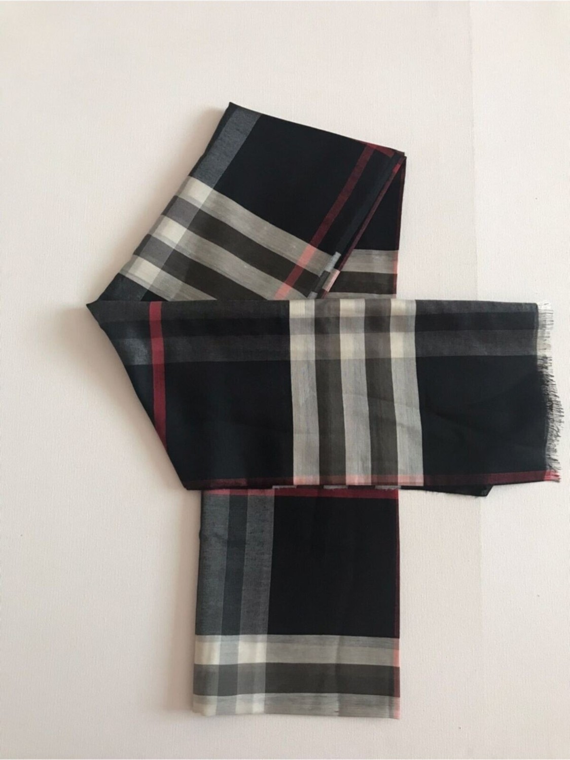 Ela Şal % 20 Ipek Burberry Kadın Şal görsel 5