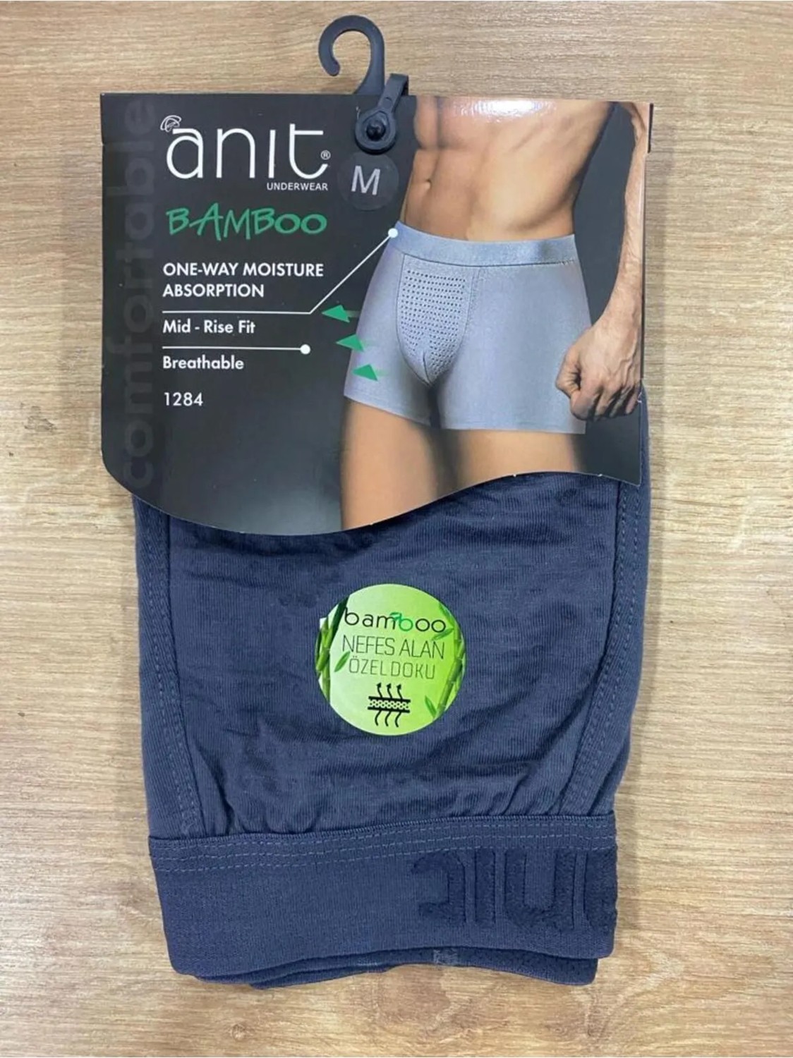 Anıt 3 Adet Düz Renk Likralı Bambu Nefes Alan Erkek Boxer %96 Bambu %4 Likra görsel 3