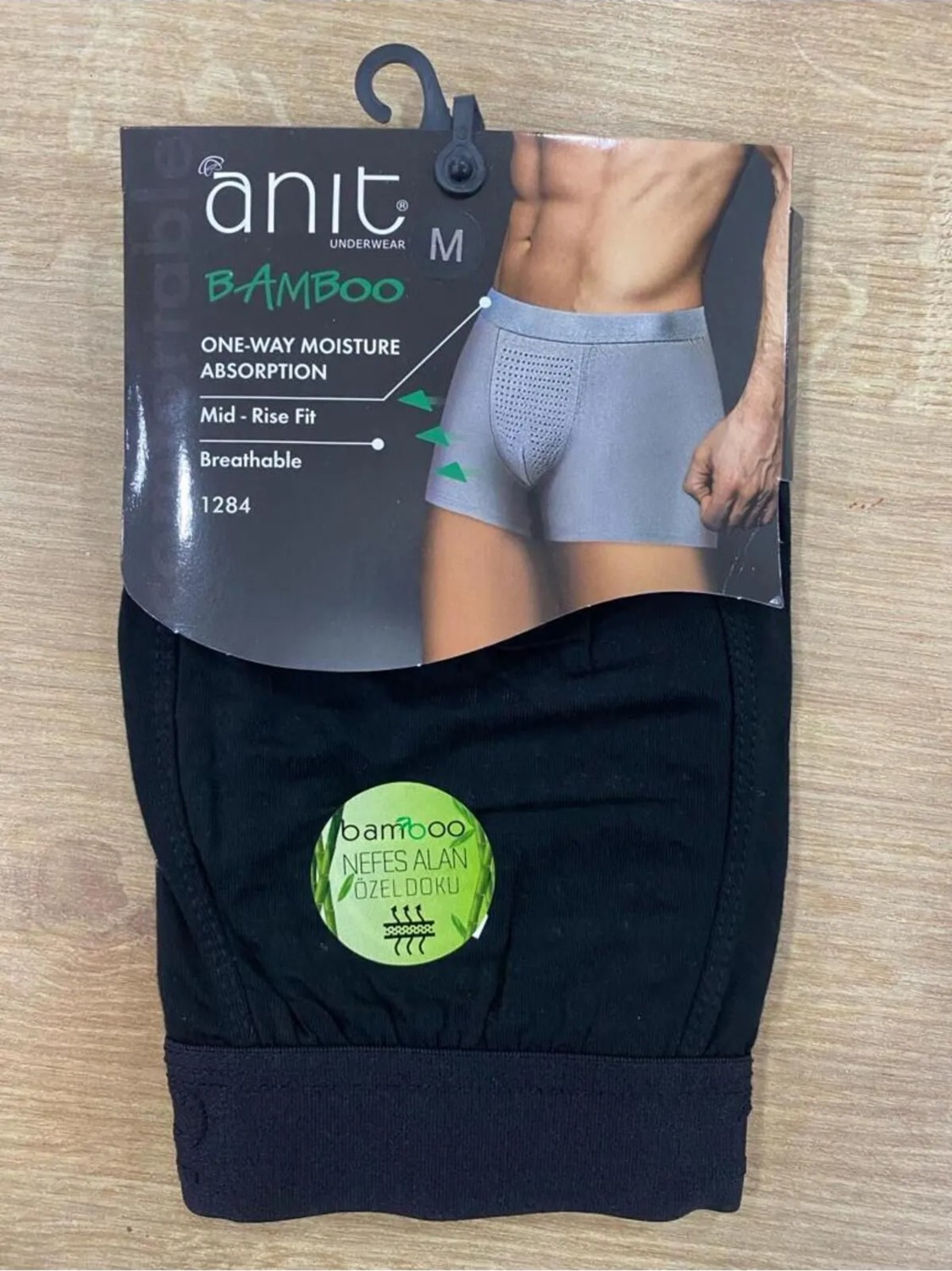 Anıt 3 Adet Düz Renk Likralı Bambu Nefes Alan Erkek Boxer %96 Bambu %4 Likra