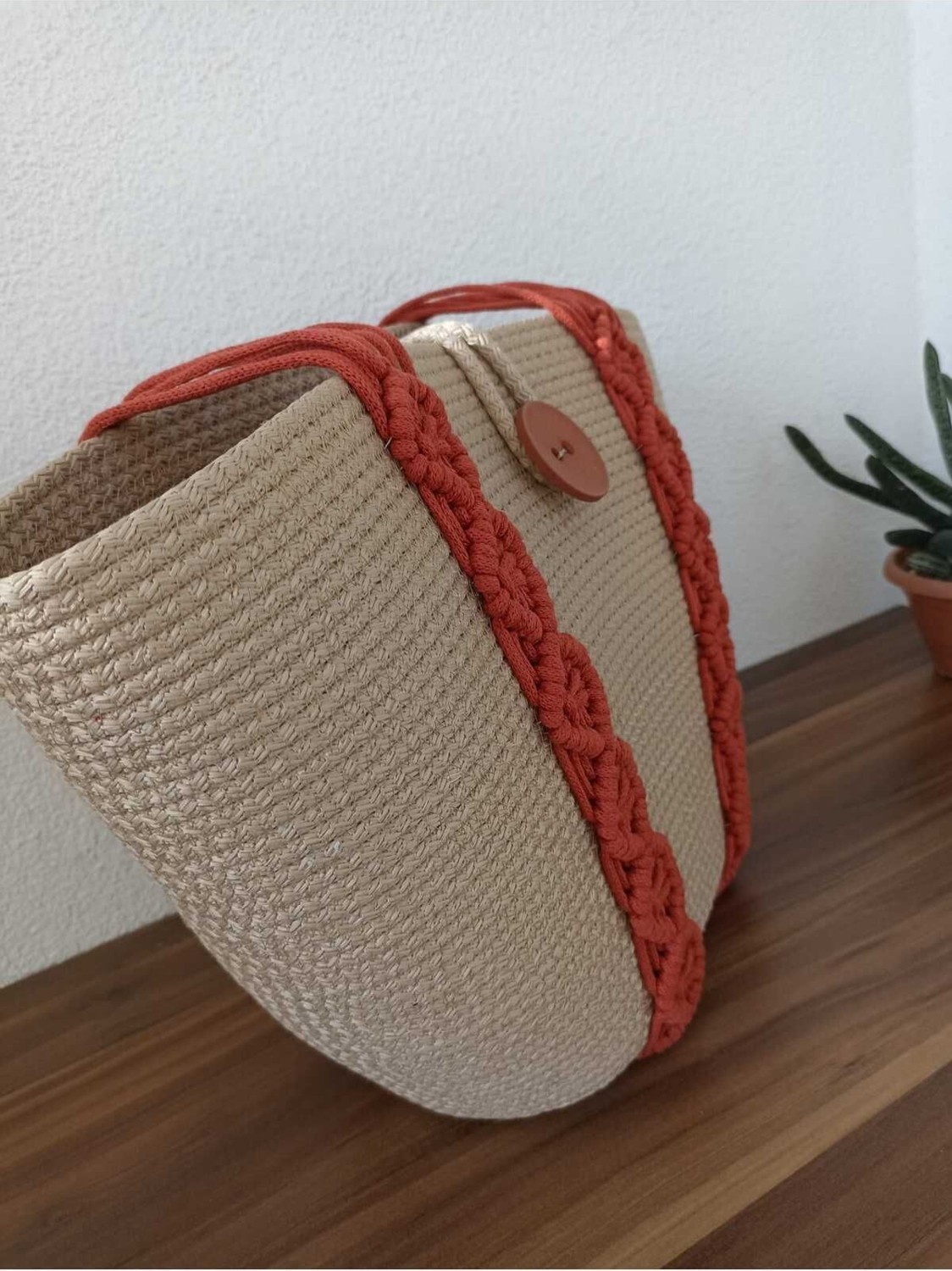 Naspar Plaj Çantası / El Yapımı Kol Çantası / Omuz Çantası görsel 5