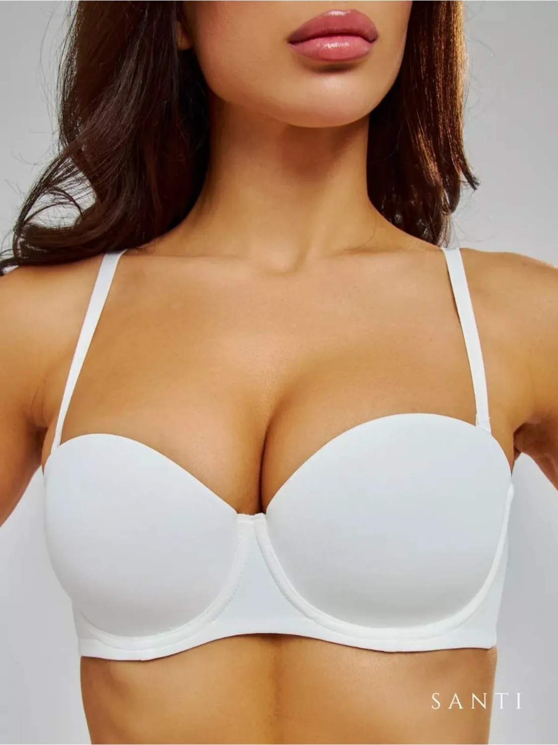 Mistirik Lenola Model Destekli Push Up Dolgulu Yumuşak Dokulu Straplez Sütyen