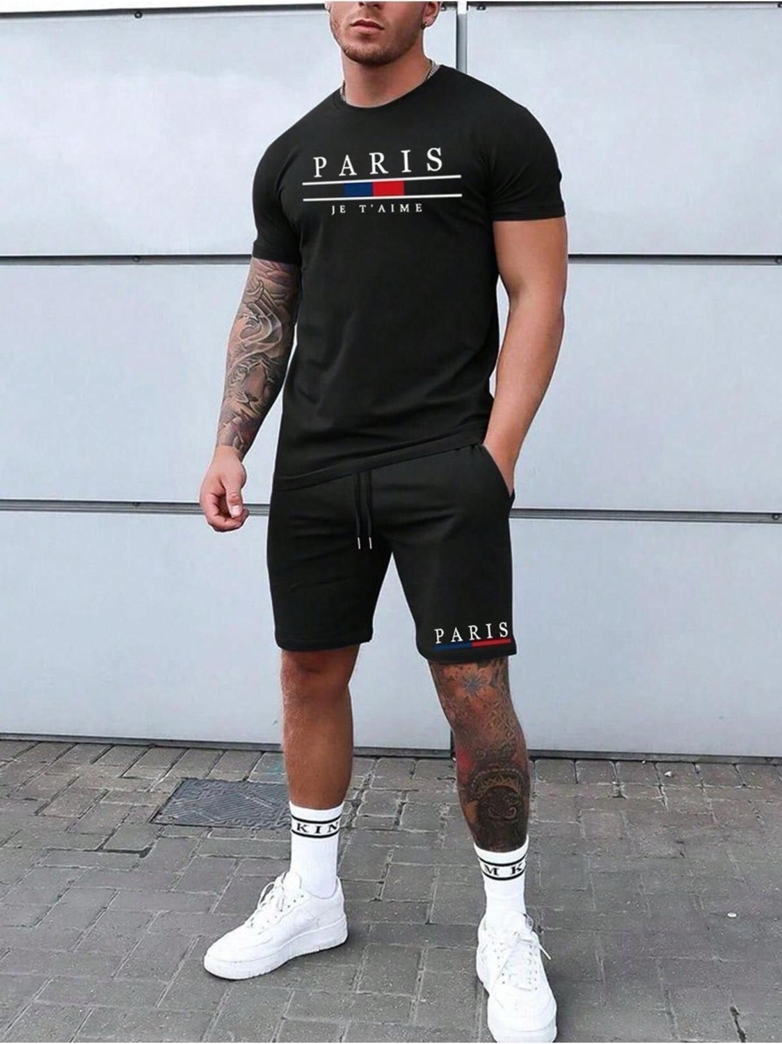 Yoho Sport Unısex Parıs Baskılı Tişört Şort Takımı