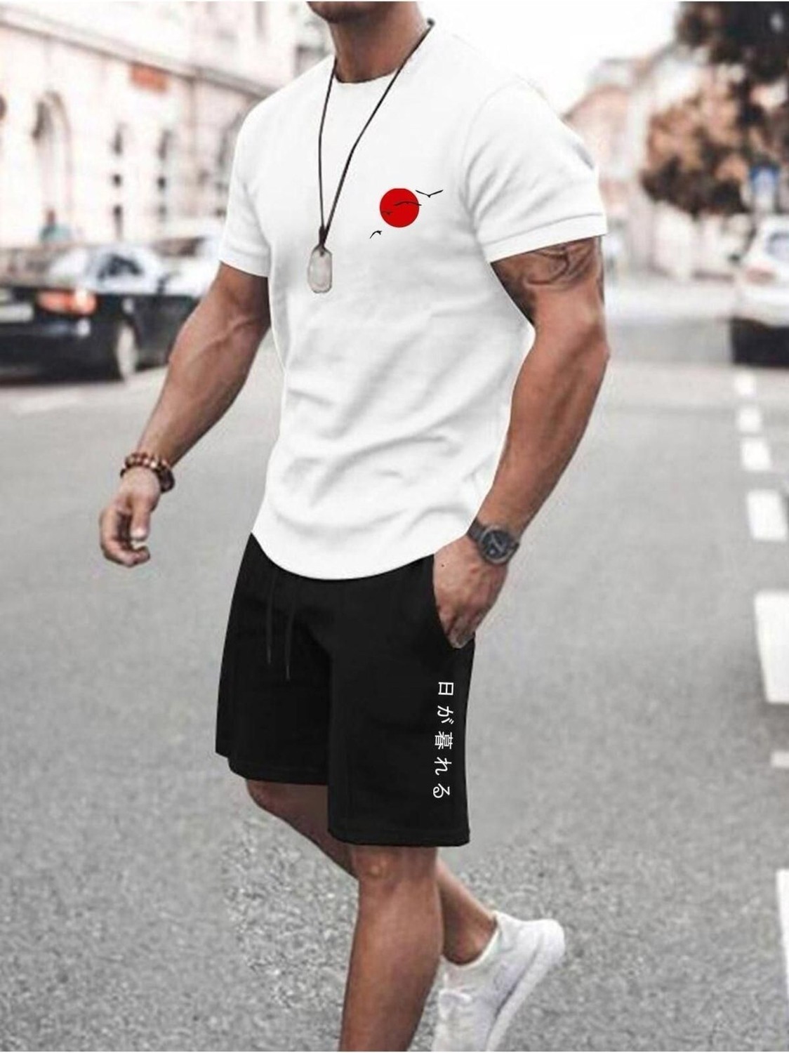 Yoho Sport Unısex Japan Baskılı Tişört Şort Takımı