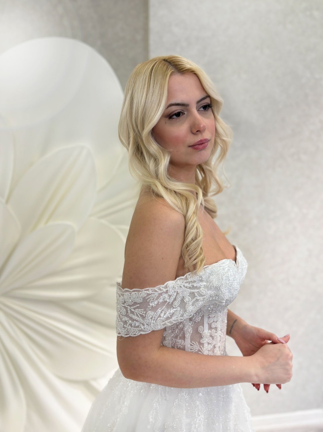 Gold Moda Amanda | Madonna Yaka A-kesim Gelinlik görsel 5