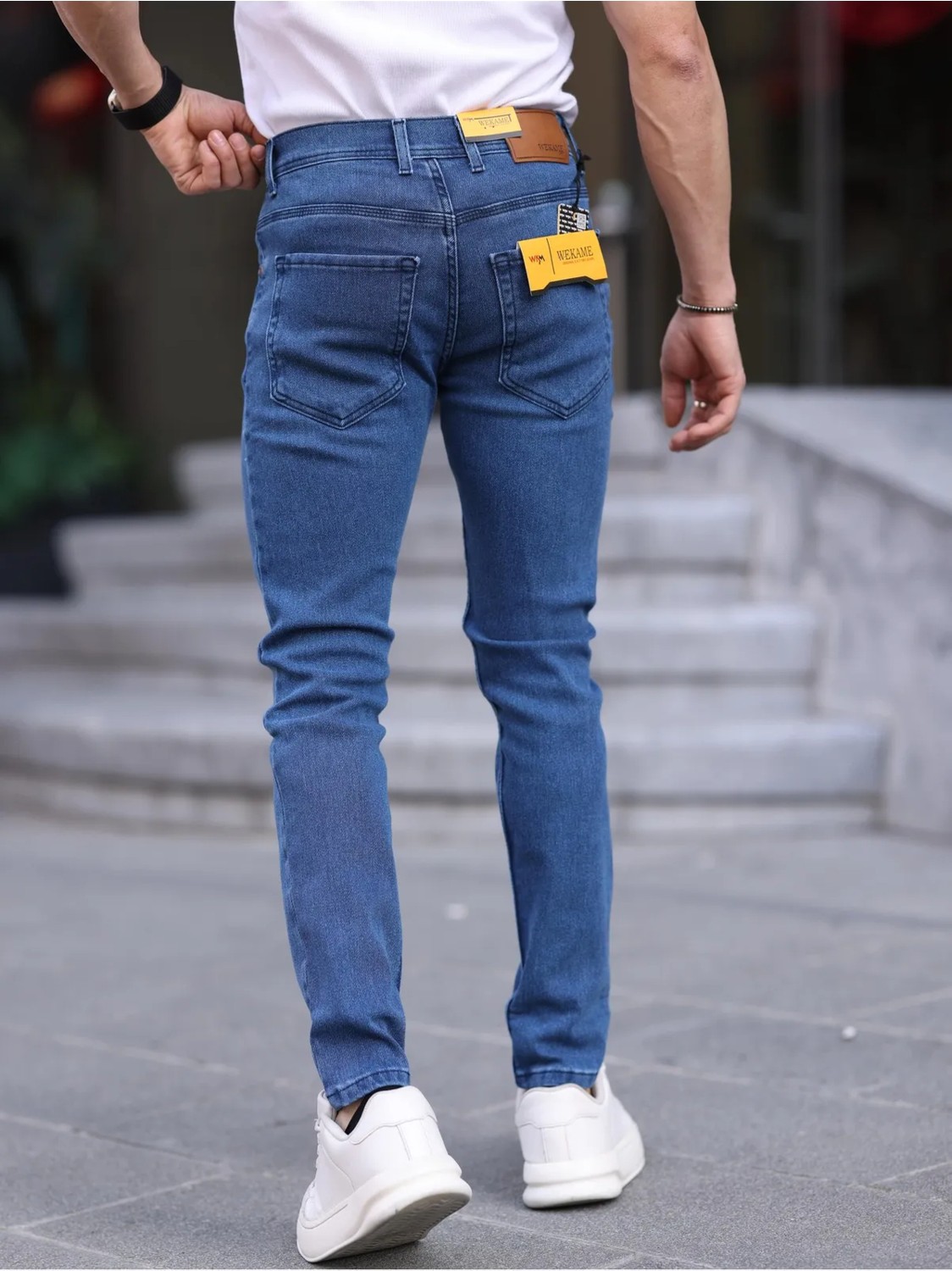 Wkm Erkek Slim Fit Casual Likralı Kot Pantolon görsel 7
