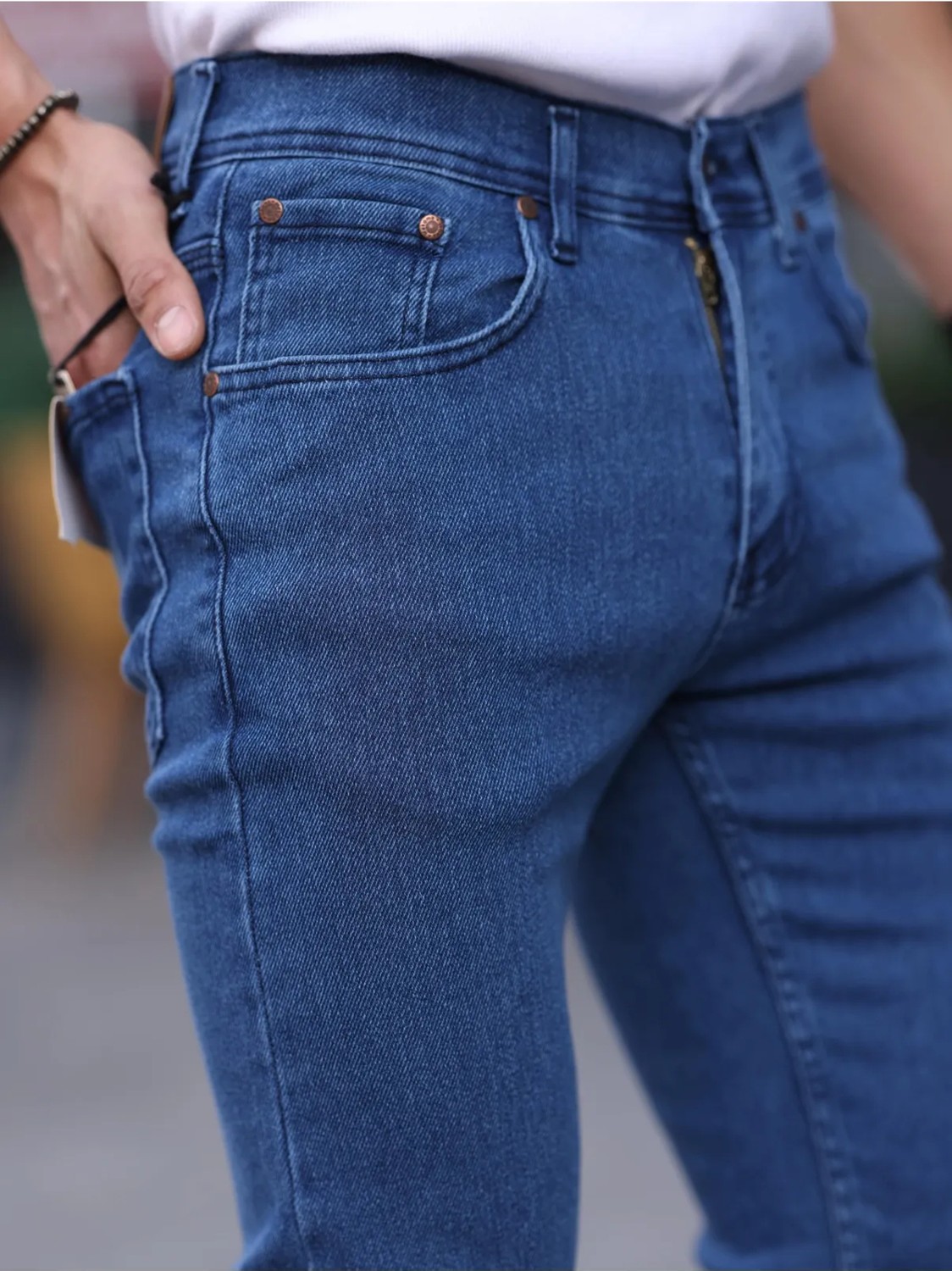 Wkm Erkek Slim Fit Casual Likralı Kot Pantolon görsel 8