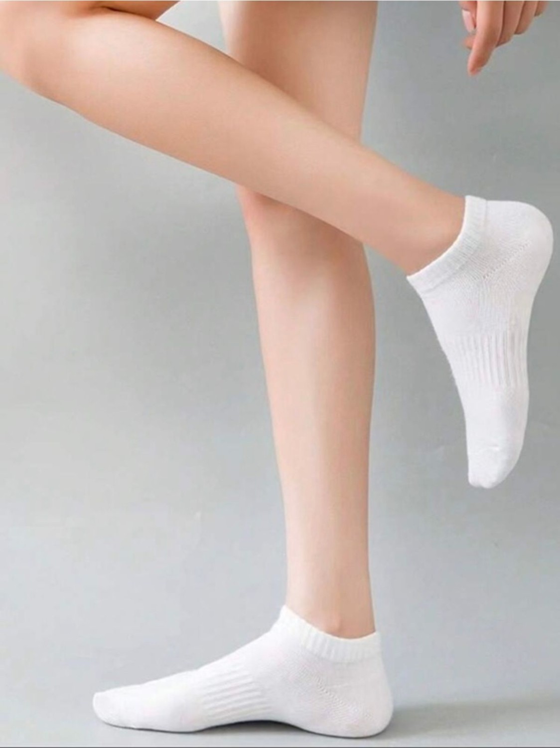 Black Arden Socks Günlük Kullanım Için Pamuklu Bel Lastikli Patik Çoraplar 5 Çift görsel 8