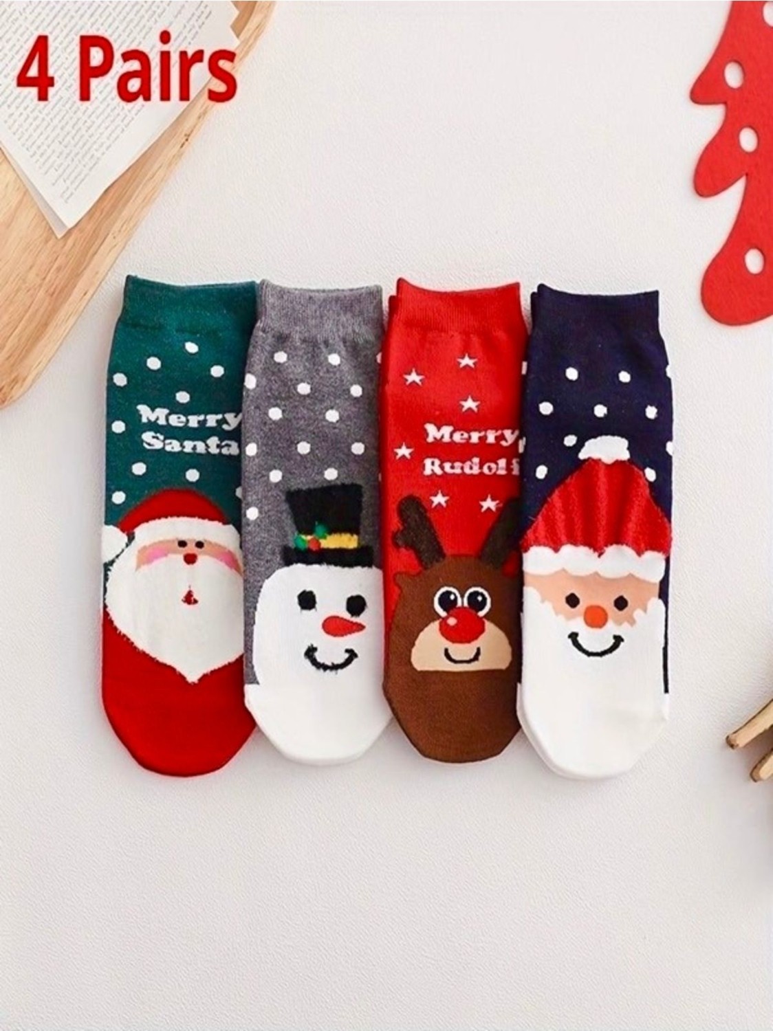 Altaş Black Arden Socks Şık ve Kullanışlı Yılbaşı Hediyesi 4'lü Renkli Çoraplar görsel 2