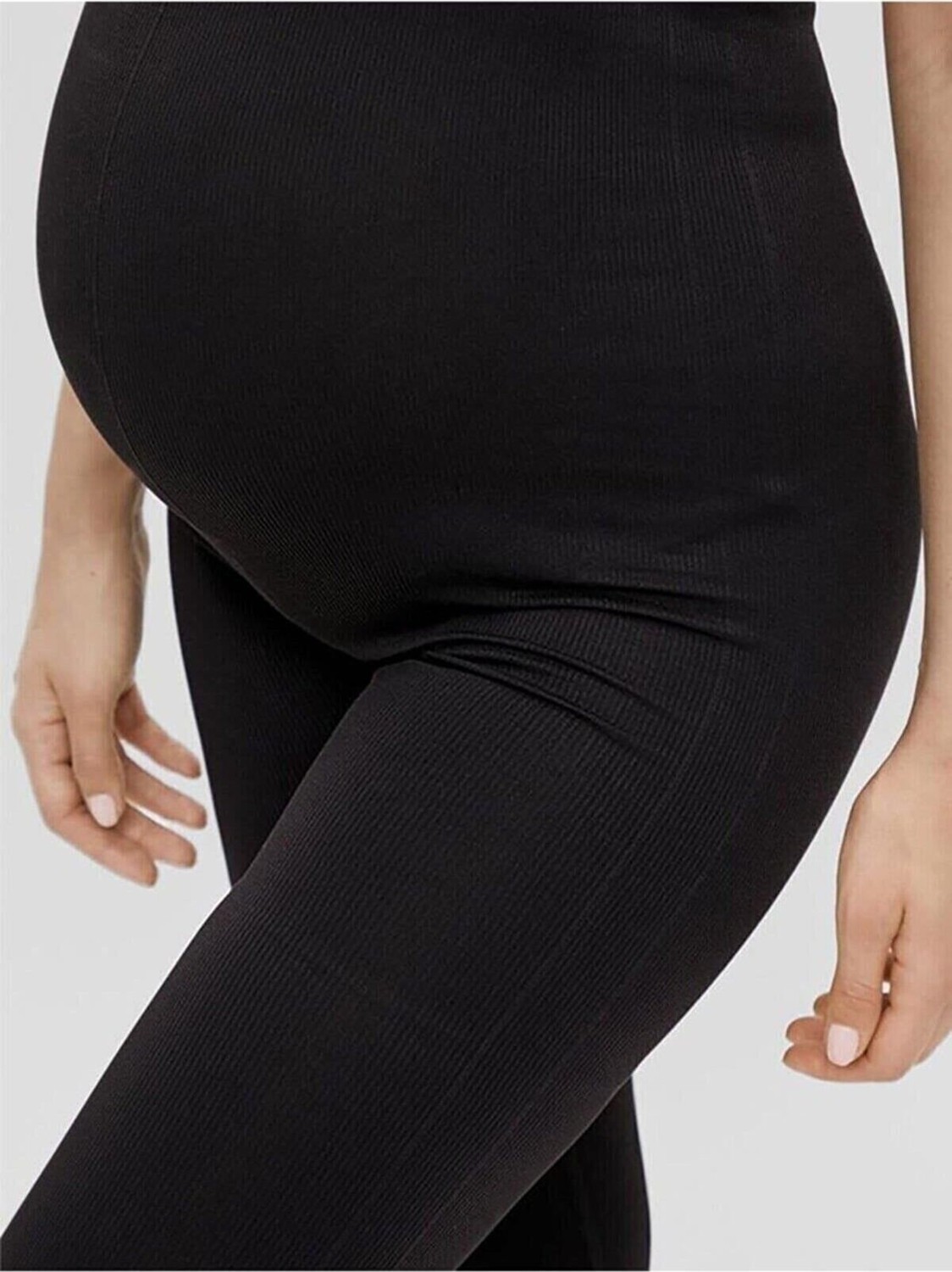 Momslab Kışlık Içi Şardonlu Toparlayıcı Etkili Ayarlanabilir Bel Esnek Kumaş Hamile Taytı görsel 3