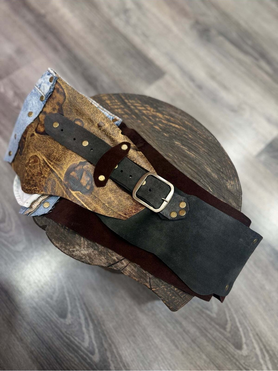 Yılday Gür Butik Wildhorse Denim & Hakiki Deri El Yapımı Western Kemer görsel 2