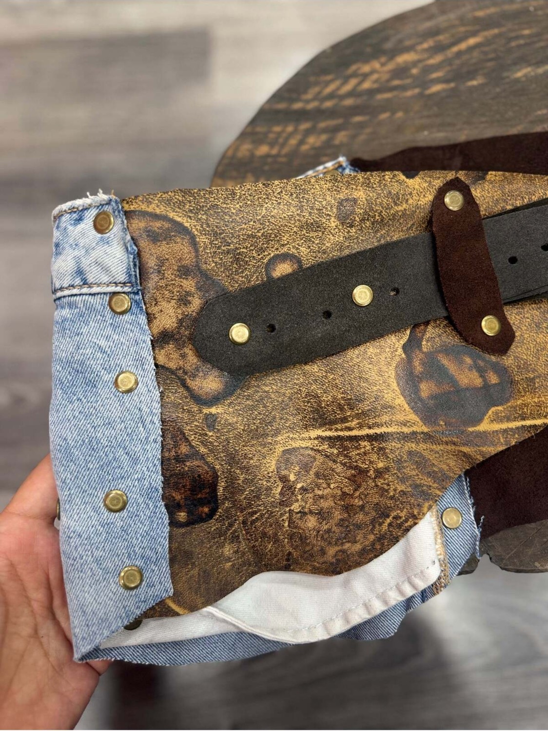 Yılday Gür Butik Wildhorse Denim & Hakiki Deri El Yapımı Western Kemer görsel 4