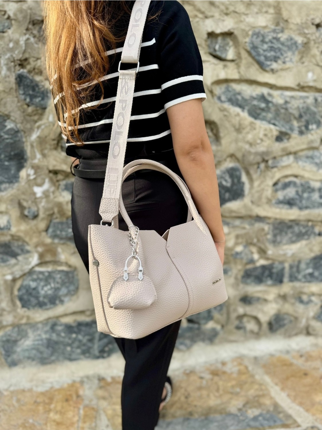 Just Polo Kadın Yeni Sezon Yumuşak Deri Ayarlanabilir Askılı Lüks El ve Omuz Çantası Shoulder Bag görsel 8