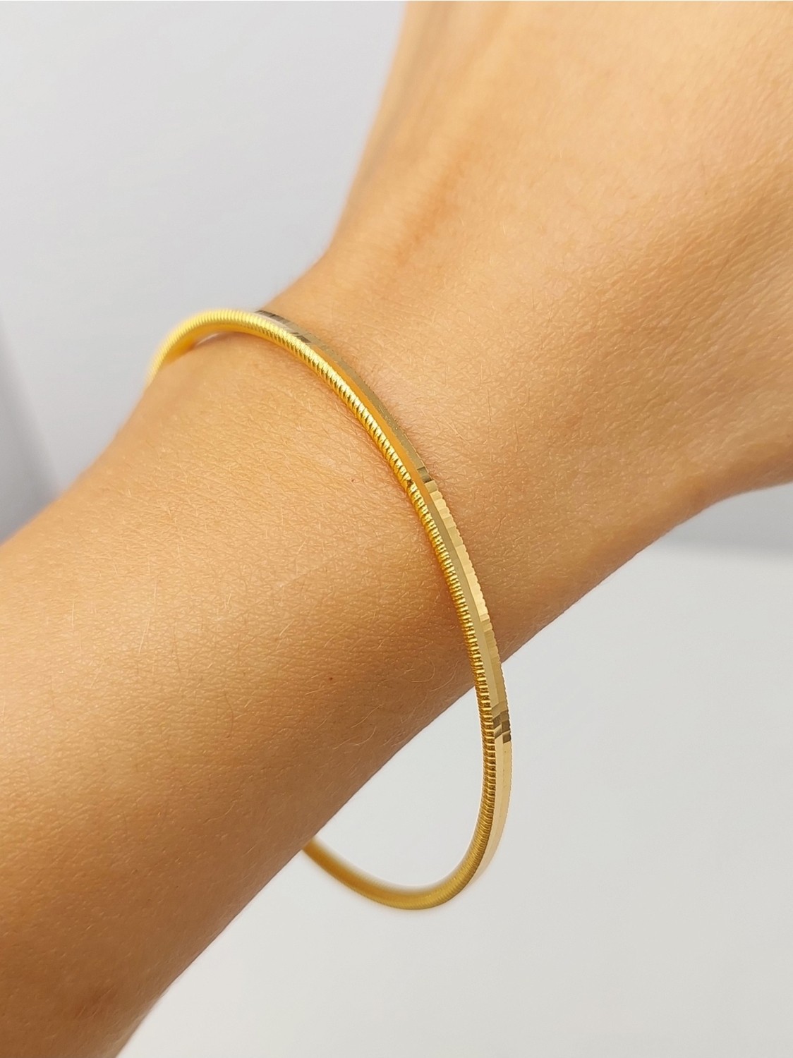 Cemal Demircioğlu Oluklu Ray Ajda 22 Ayar Yatırımlık Kibrit Çöpü 10 gr Altın Kadın Bilezik