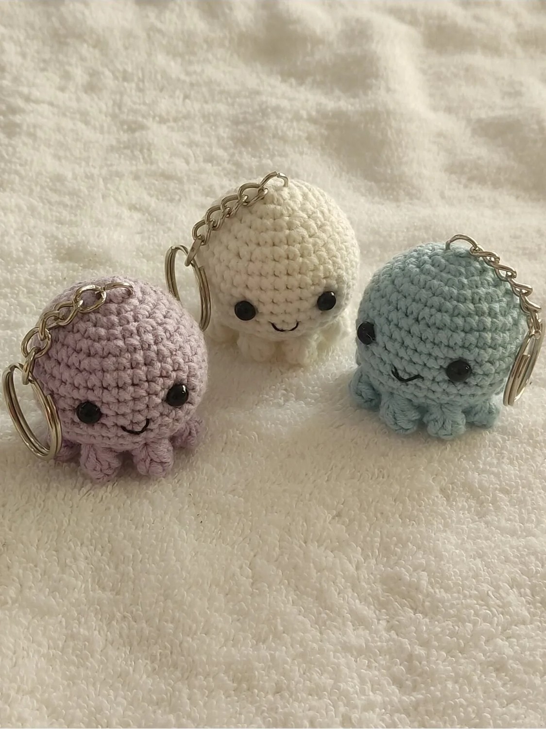 Hobilanka Amigurumi Ahtapot Anahtarlık ( 4-5 cm - 3 Adet ) görsel 2