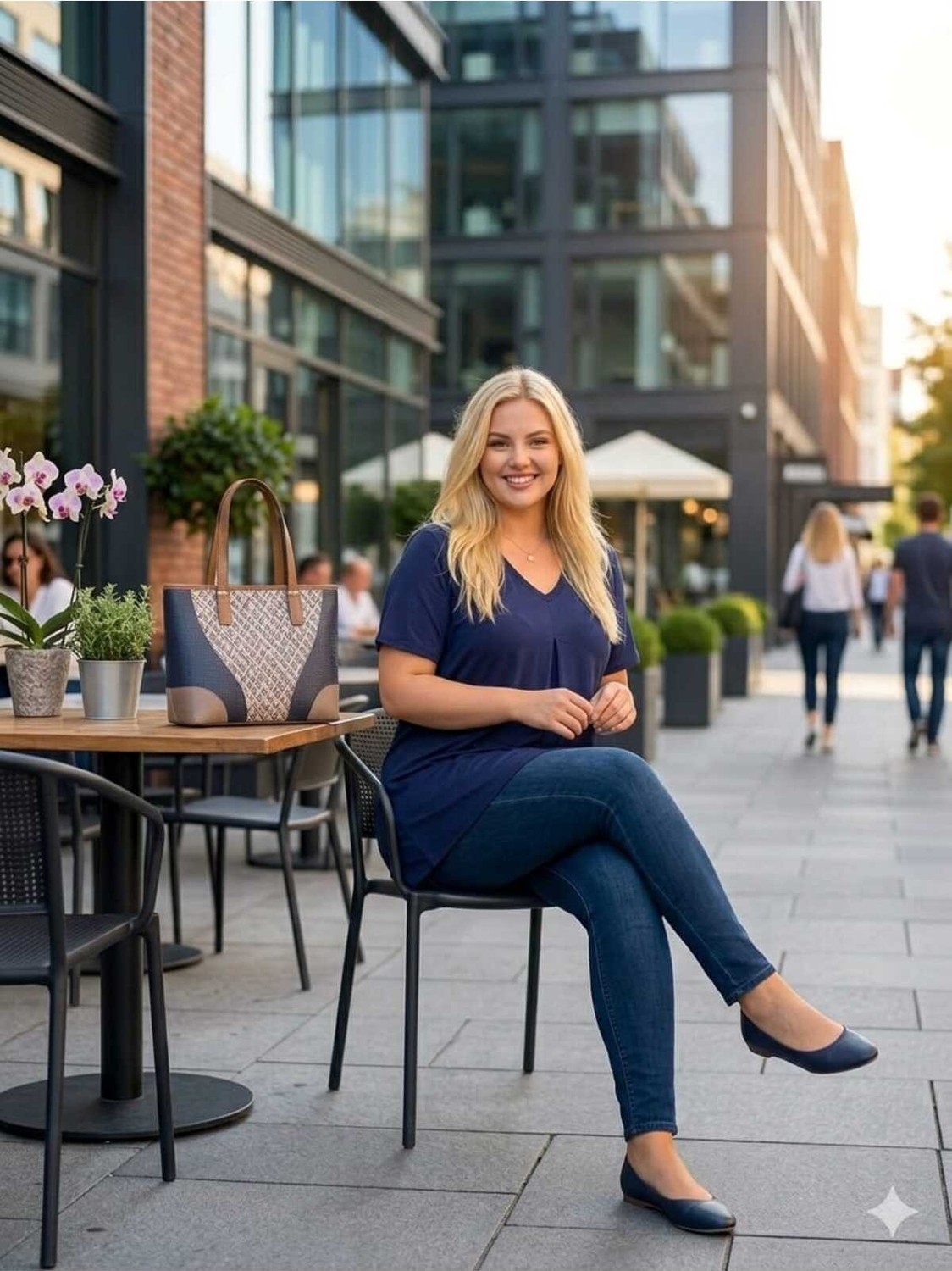Asel Büyük Beden V Yaka Bol Kesim Yumuşak Tuşeli Likralı Bluz görsel 6
