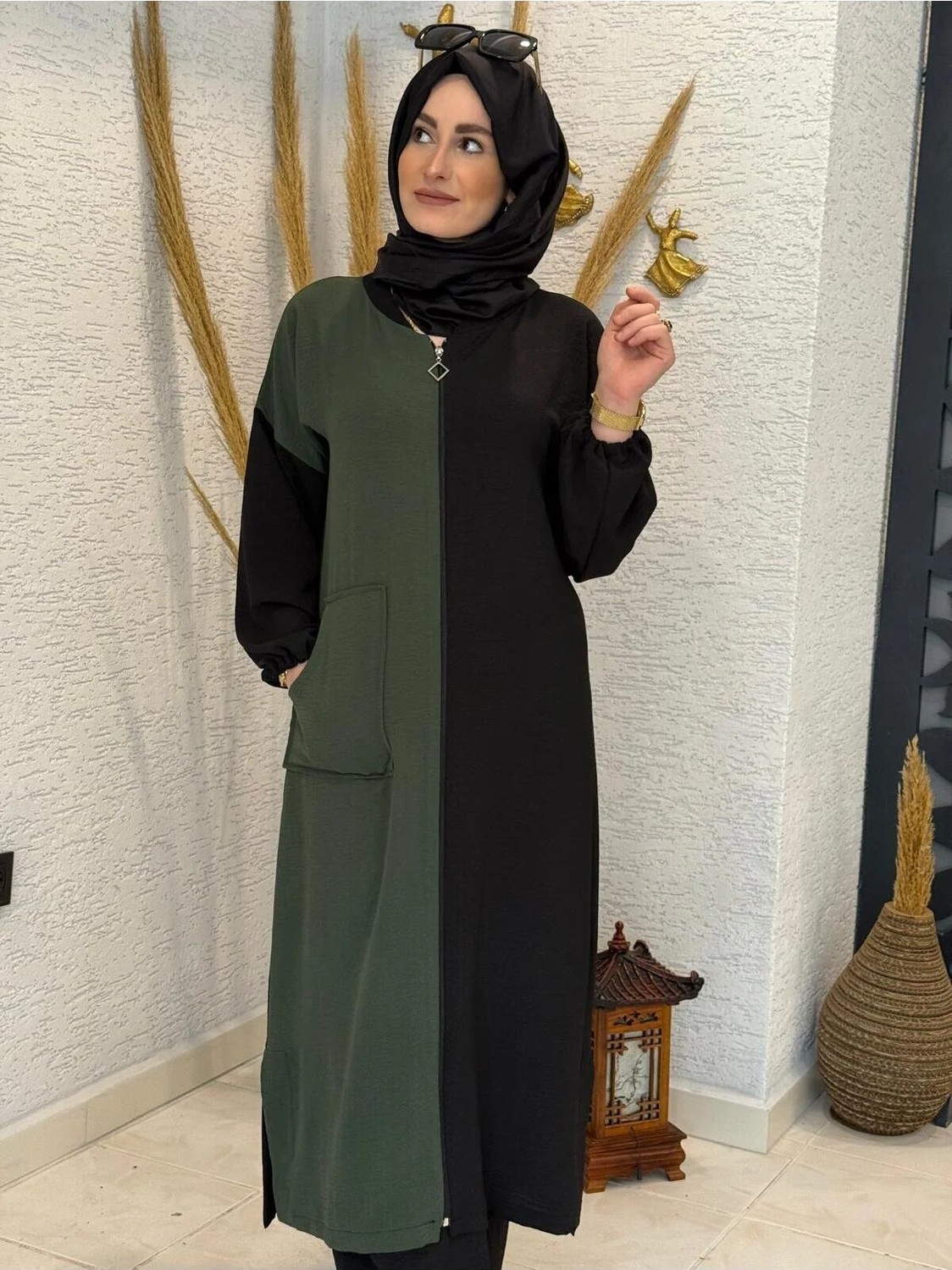 Aysun Aydemiryazlık Yeşil/siyah Tesettür Eşofman Takım görsel 4
