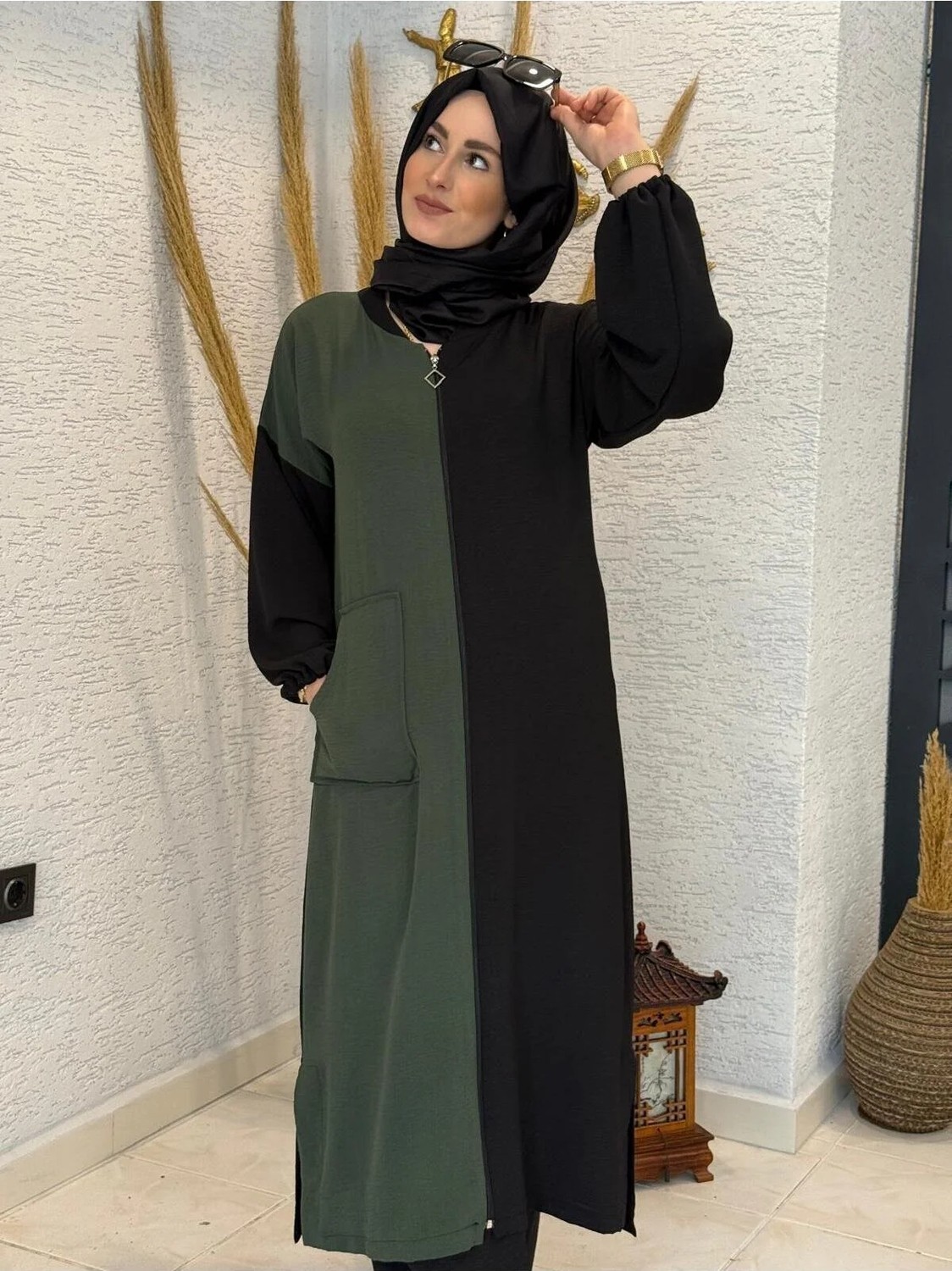 Aysun Aydemiryazlık Yeşil/siyah Tesettür Eşofman Takım görsel 5