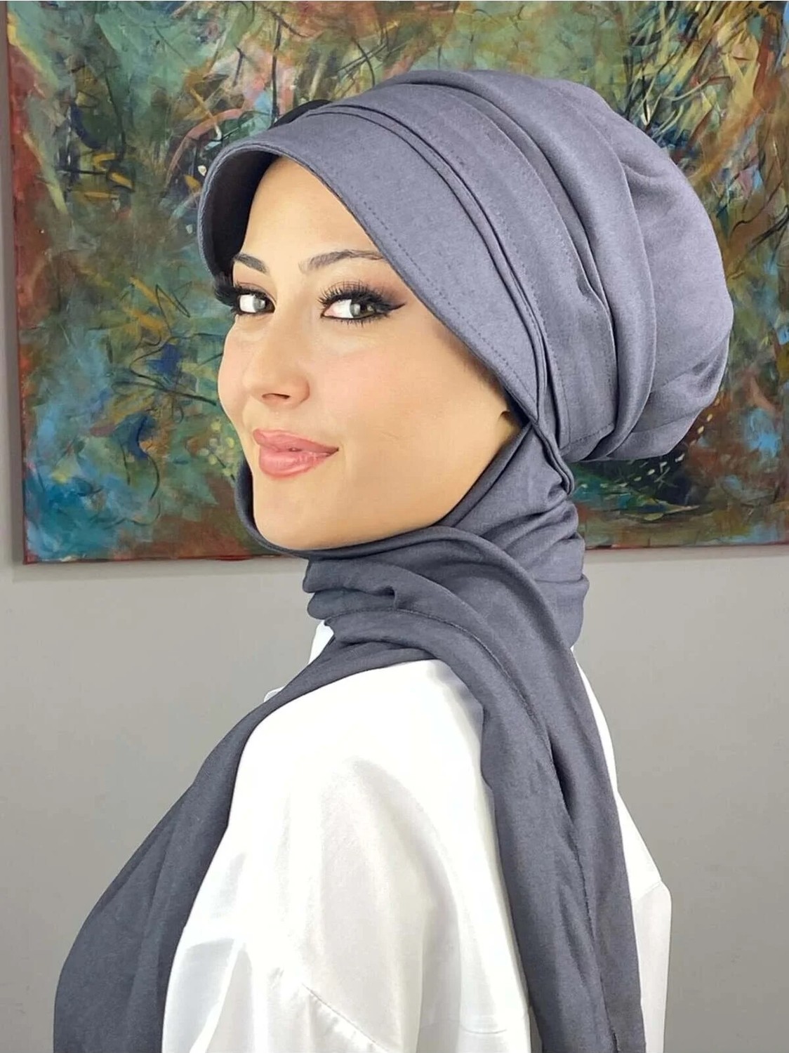 Butik Ambar Şerit Detaylı Tokaluı Şapka görsel 2