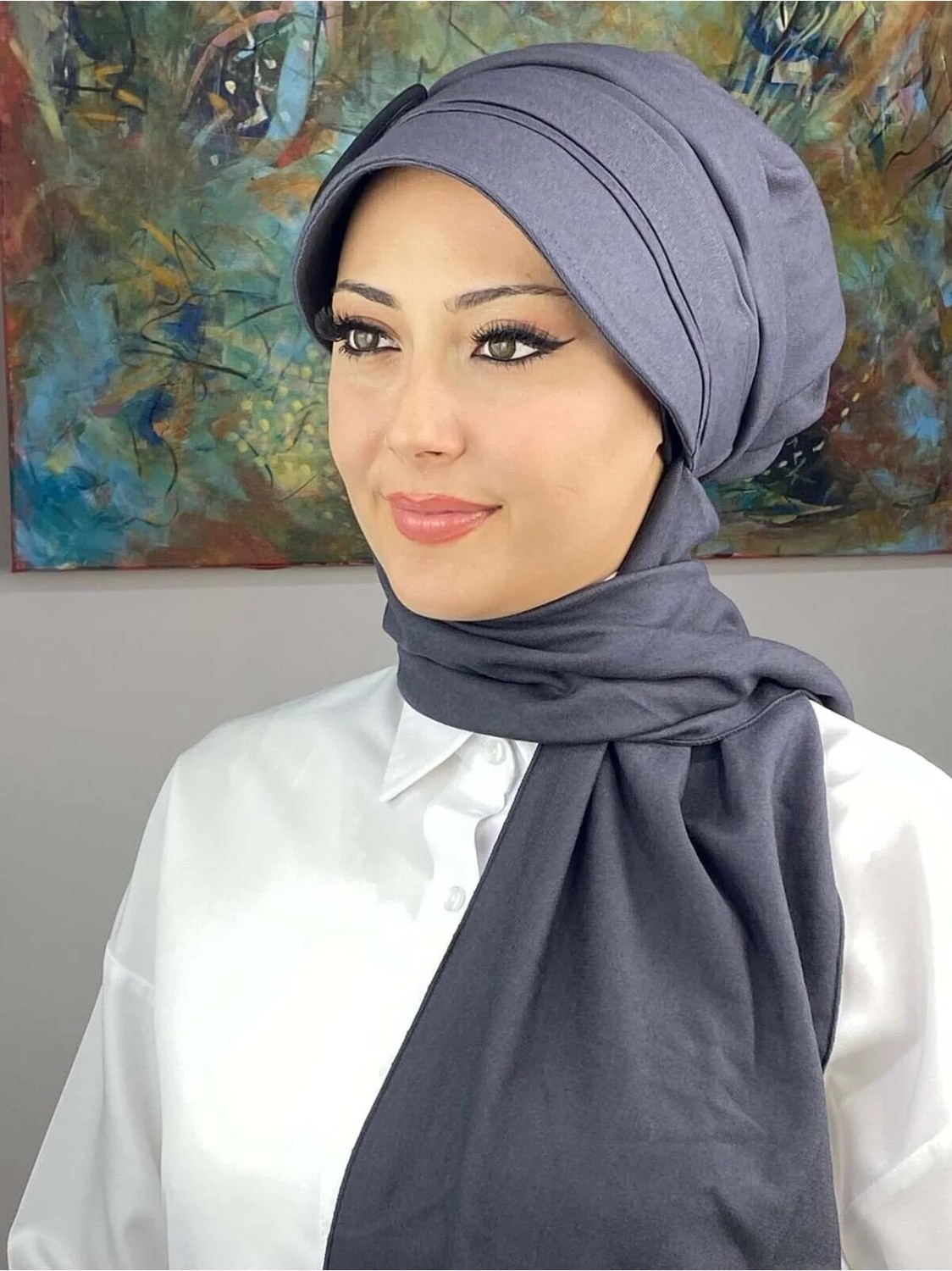 Butik Ambar Şerit Detaylı Tokaluı Şapka görsel 5
