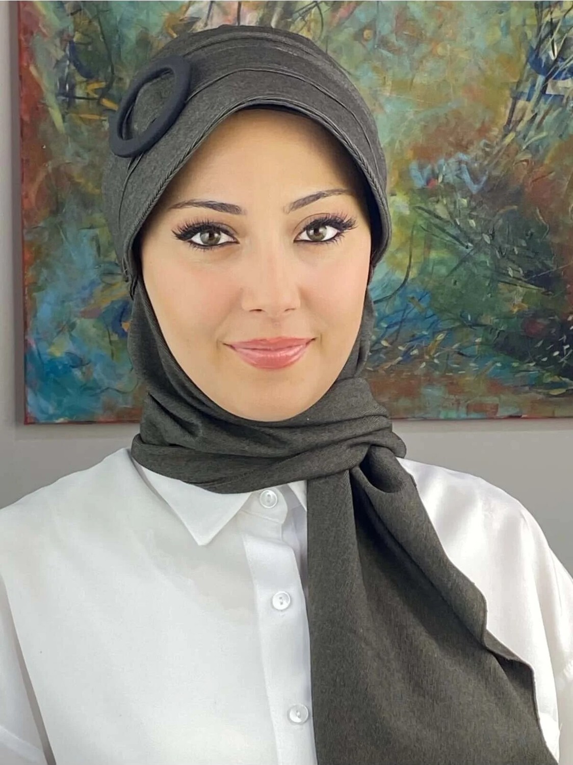 Butik Ambar Şerit Detaylı Tokaluı Şapka
