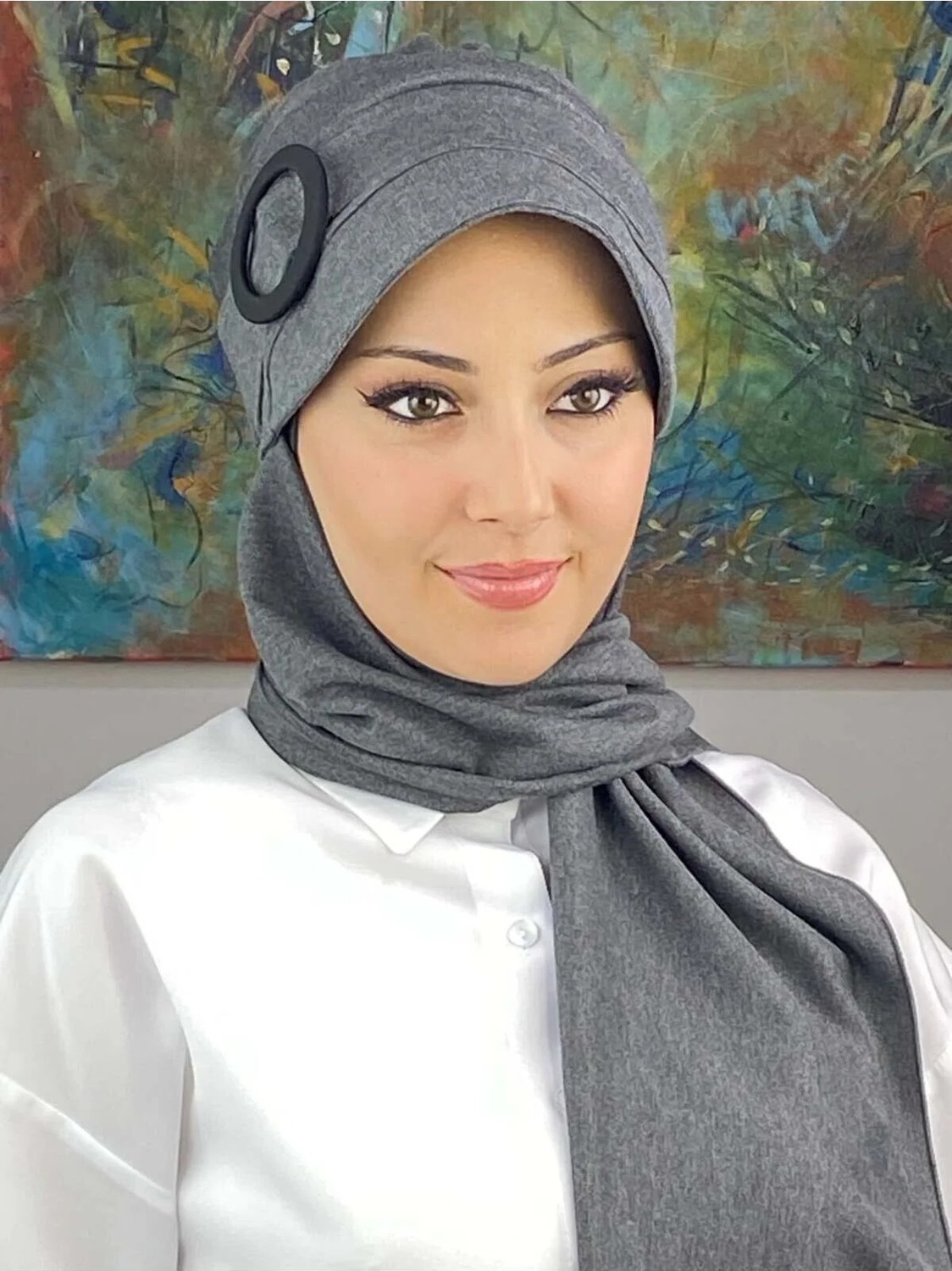 Butik Ambar Şerit Detaylı Tokaluı Şapka görsel 3