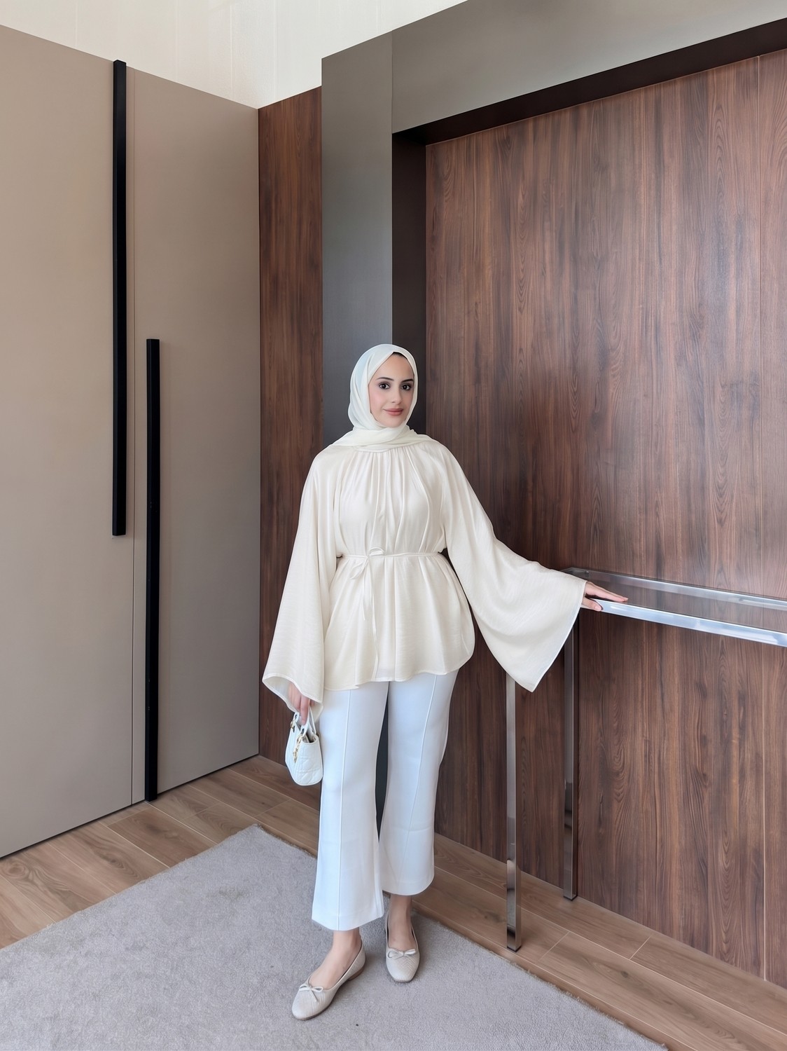 Trendparis Yarasa Kol Astarlı Bluz Mavi