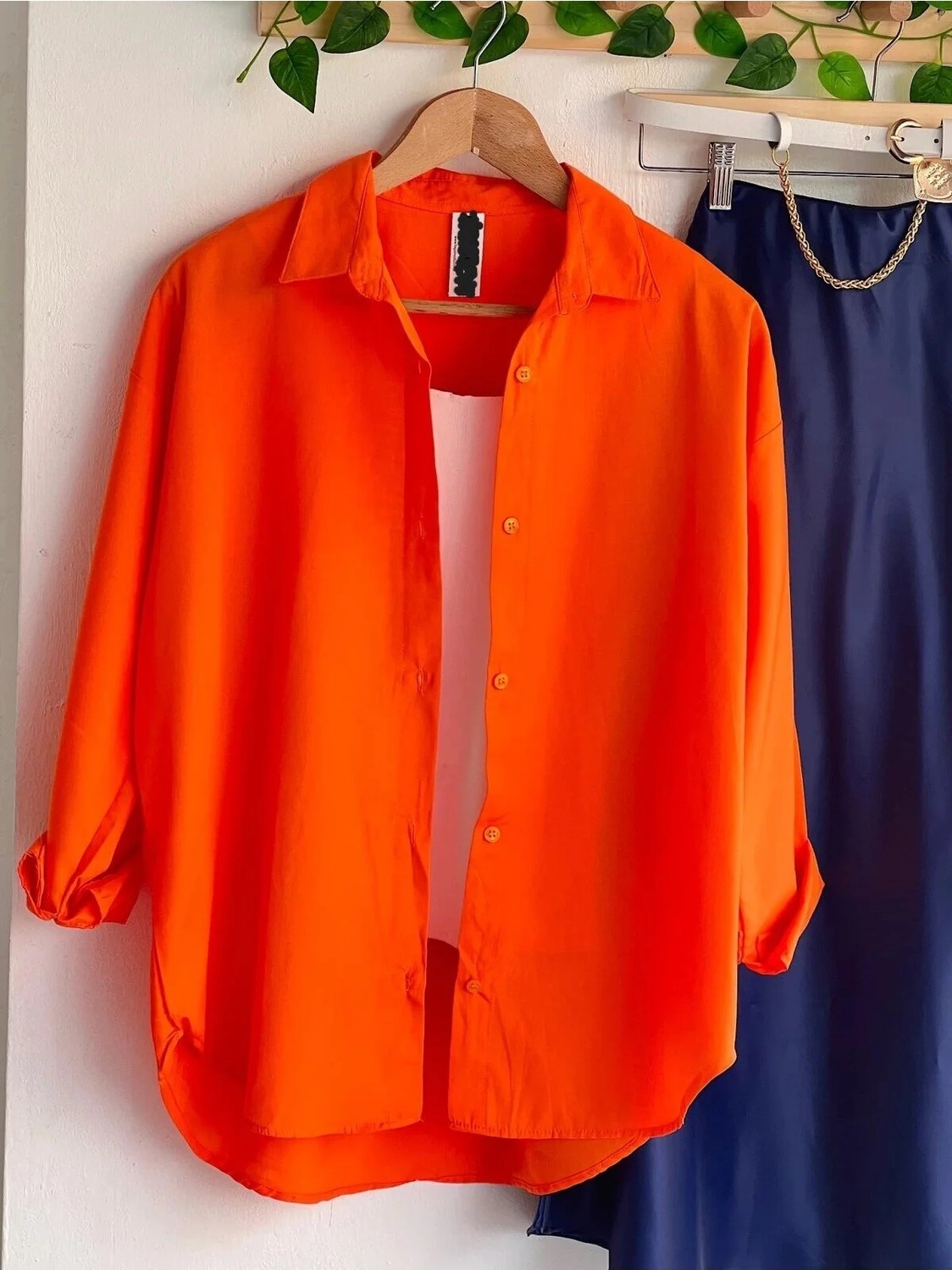 Exit Collection Kadın Tesettür Keten Önü Bağlamalı 2 Bağcıklı Modern Şık Etek Üsttü Kahverengi Kimono Gömlek görsel 3