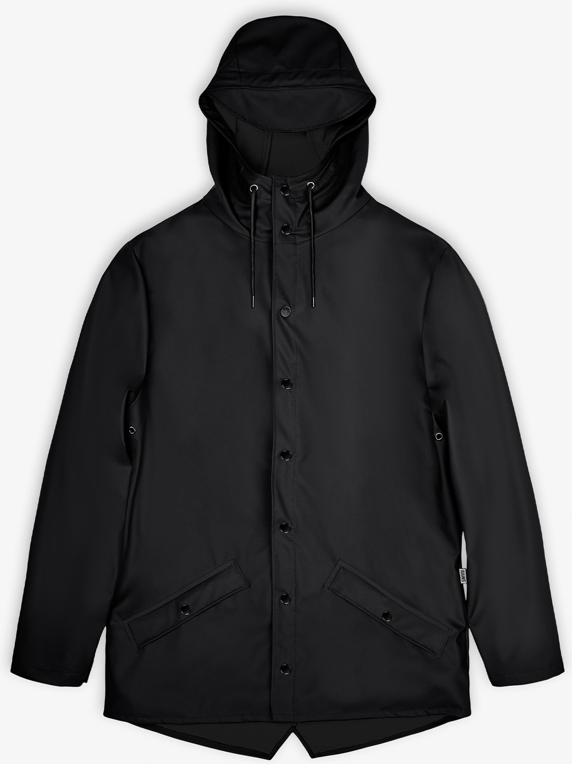Rains Kadın Siyah Düz Desenli Yağmurluk Waterproof M Beden Ekstra Cep ile Şık Tasarım görsel 5