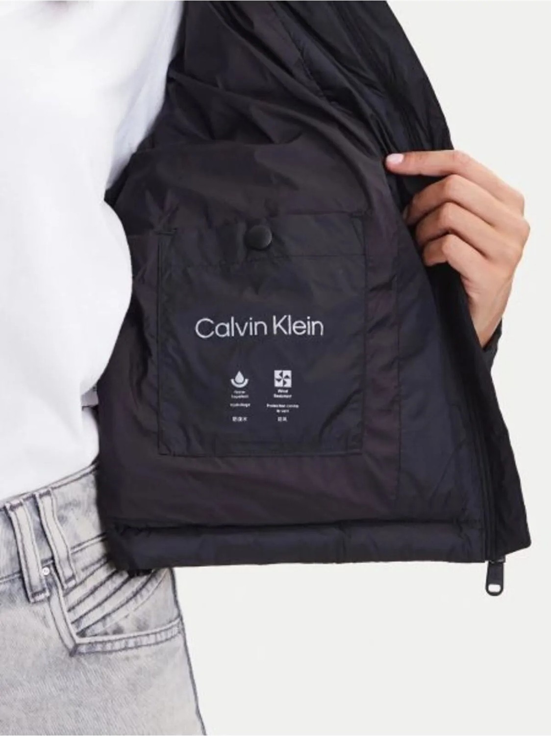 Calvin Klein Kapitoneli Logolu Boxy Fit Dik Yaka Şişme Ceket LV047D503GUB1 Bayan Ceket LV047D503G Ub1 görsel 6
