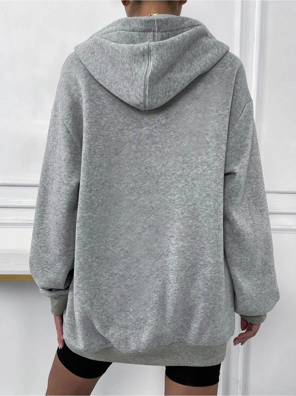 Tarzsokak Unisex Renkli Oversize Kapüşonlu Fermuarlı Hırka görsel 2