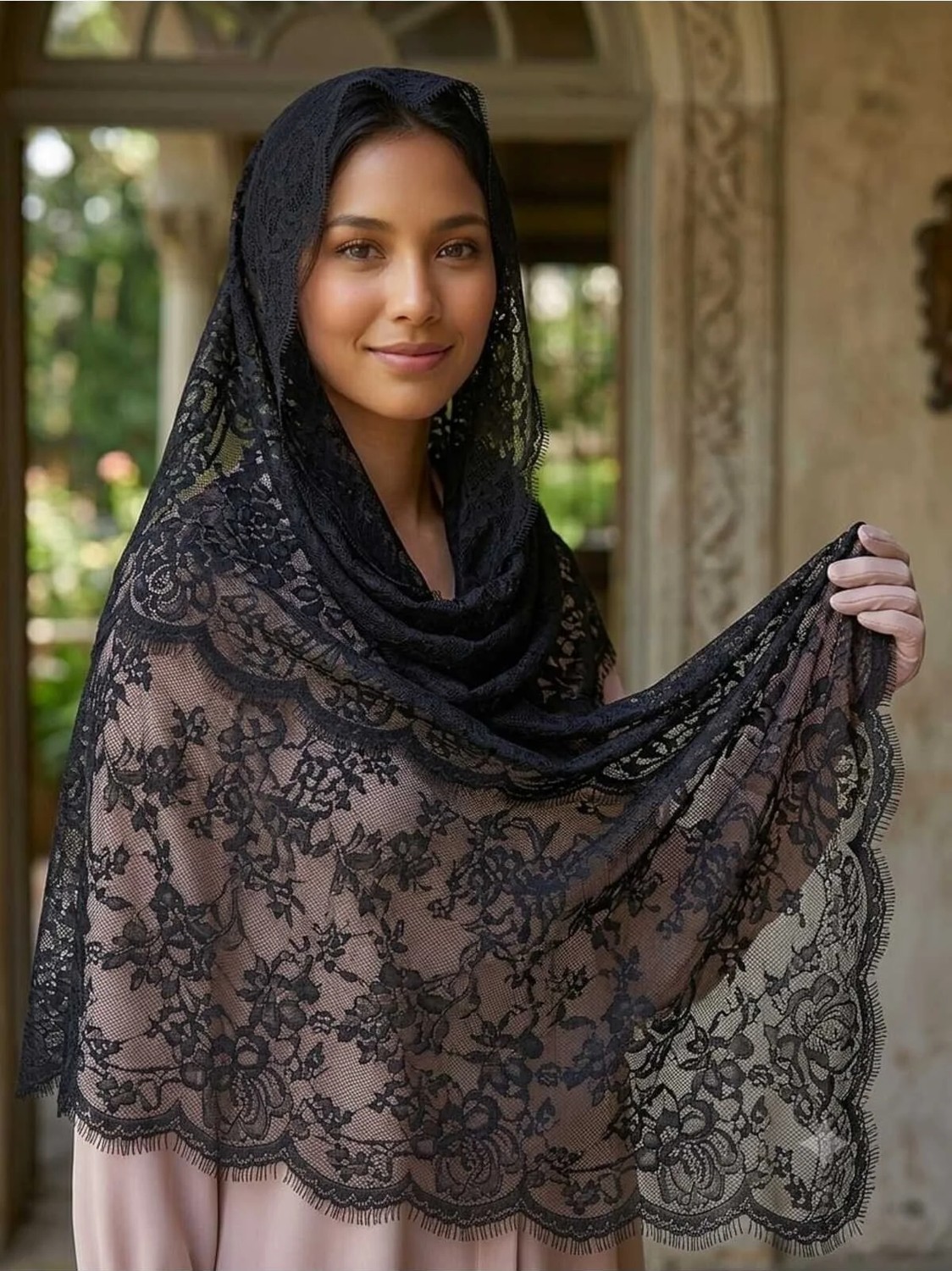 Samara Scarf Dantelli Şal görsel 5