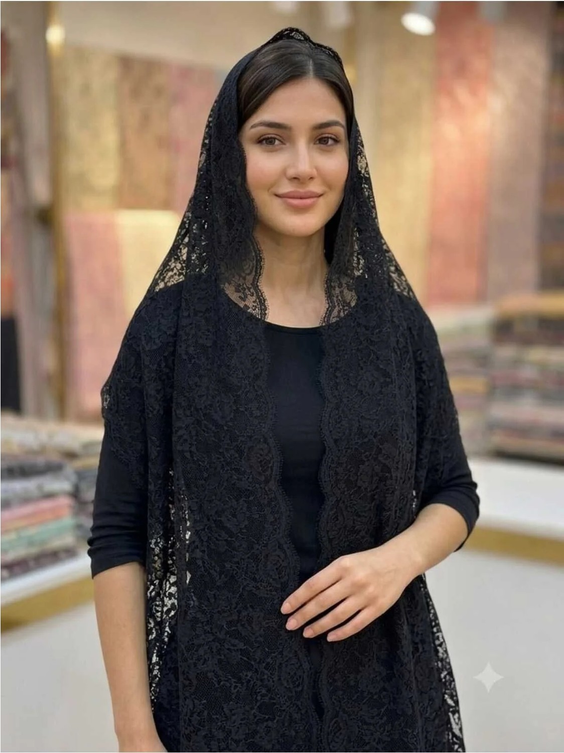 Samara Scarf Dantelli Şal görsel 6