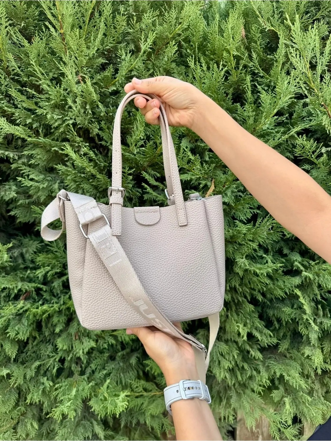 Just Polo Kadın Yeni Sezon 3 Bölmeli Yumuşak Deri Lüks ve Şık Dokunuş El & Omuz Çantası Shoulder Bag görsel 6