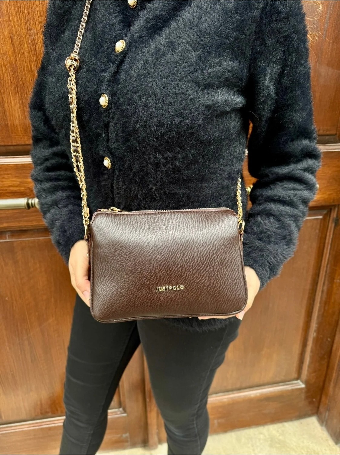Just Polo Kadın Zincir Askılı Günlük ve Özel Kullanıma Uygun Şık Tasarımlı Omuz & Çapraz Çanta Shoulder Bag görsel 3