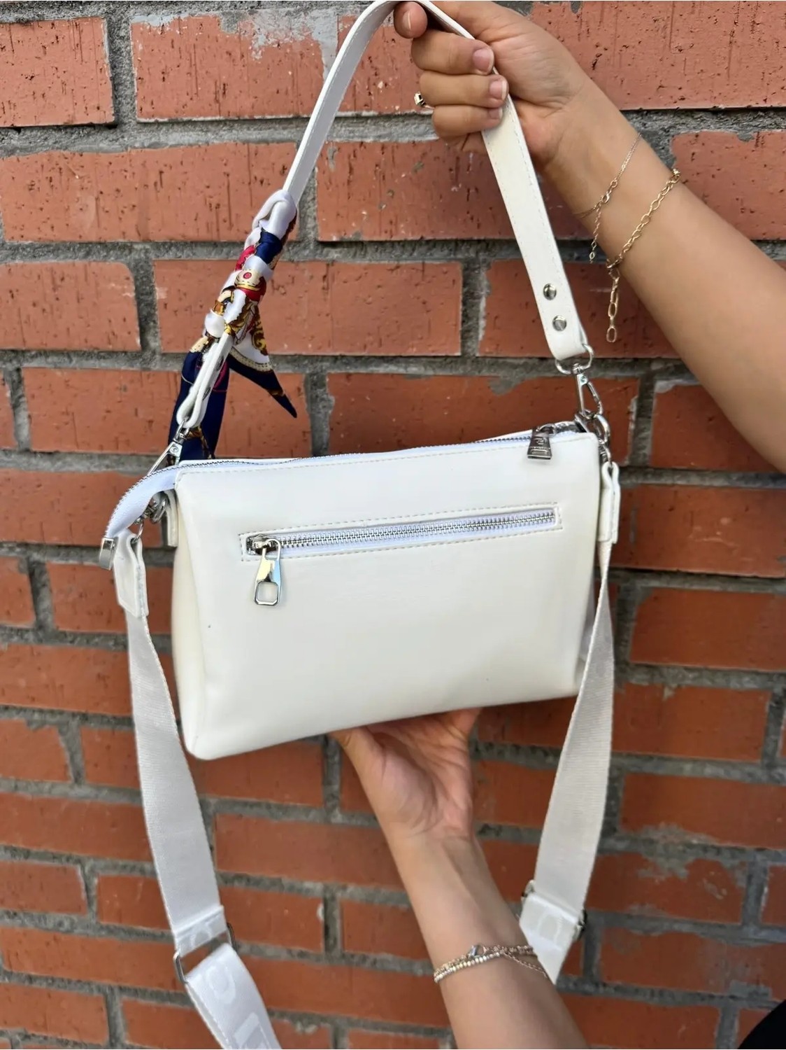 Just Polo Kadın Yeni Sezon Yumuşak Deri Şal Detaylı Ayarlanabilir Askılı Şık El ve Omuz Çantası Shopper görsel 5
