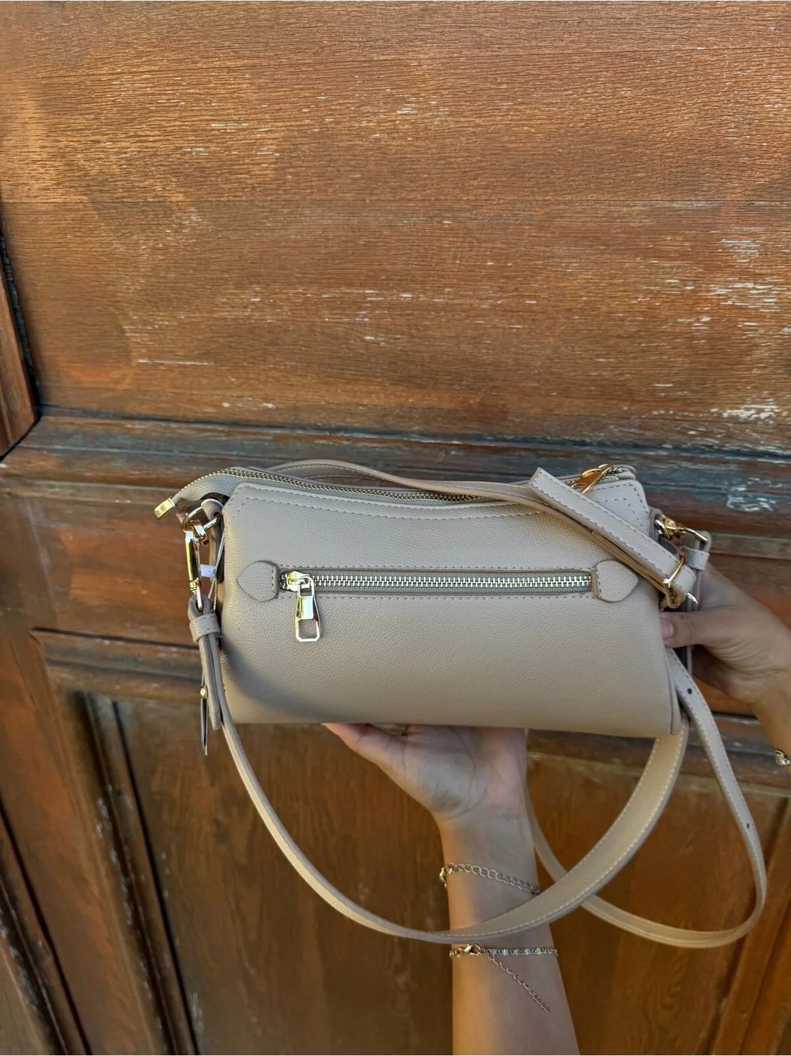 Just Polo Kadın Yeni Sezon Gold Aksesuarlı Ayarlanabilir Askılı Şık El ve Omuz Çantası Shopper görsel 5