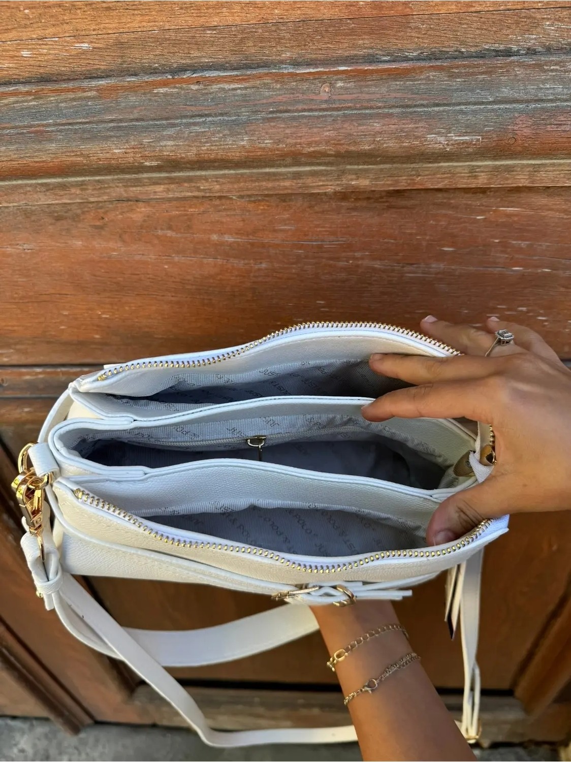 Just Polo Kadın Yeni Sezon Gold Aksesuarlı Ayarlanabilir Askılı Şık El ve Omuz Çantası Shopper görsel 6