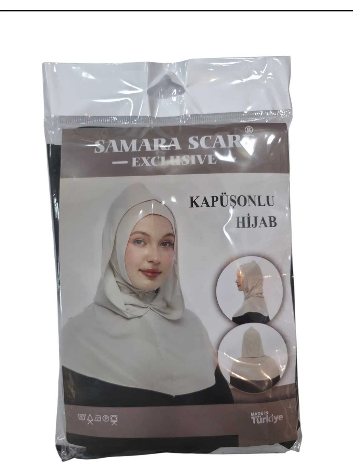 Samara Scarf Kapüşonlu Hijab Sandy görsel 3