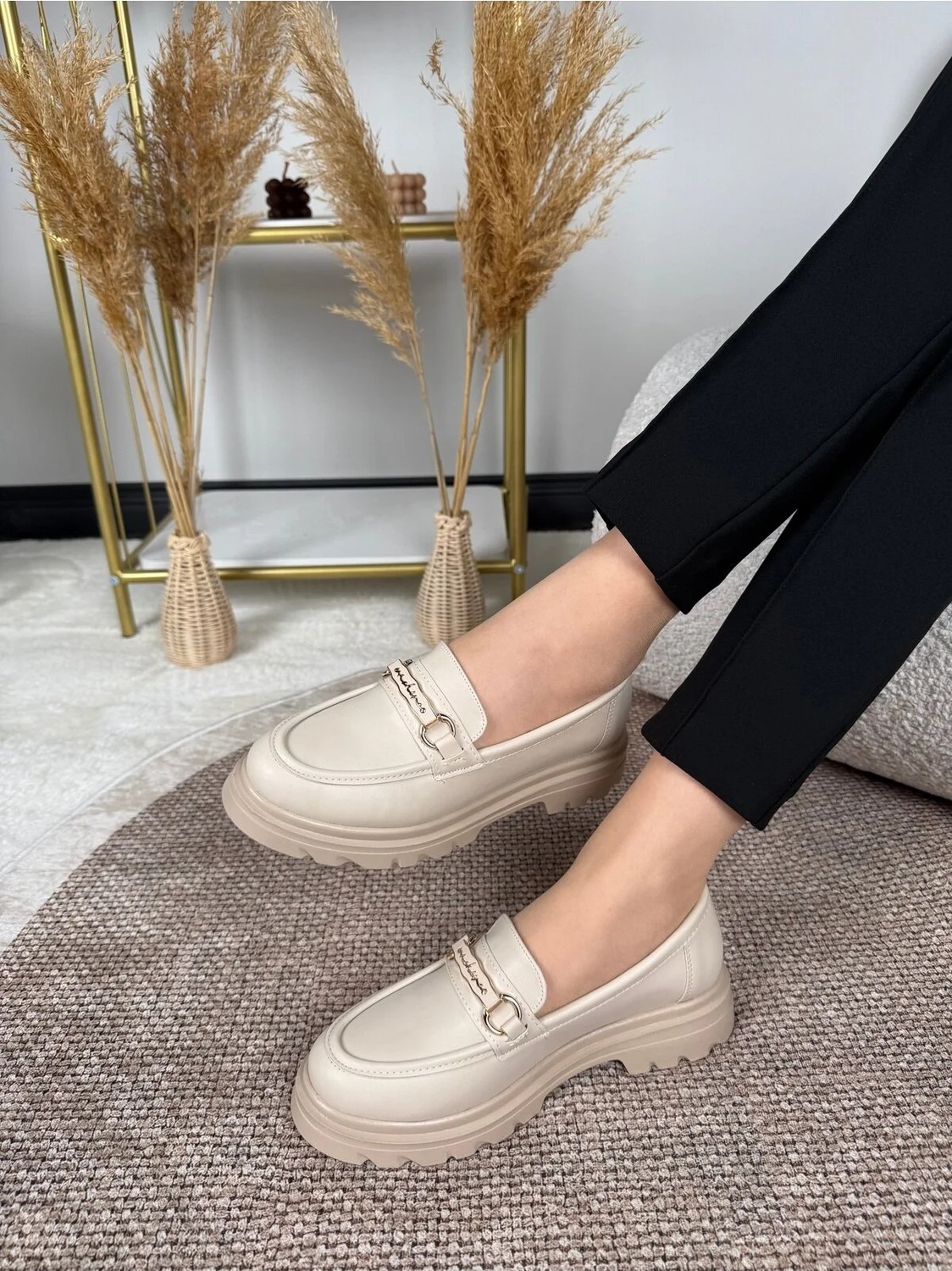 Eysha Aria Kadın Siyah Makosen Casual Loafer görsel 2