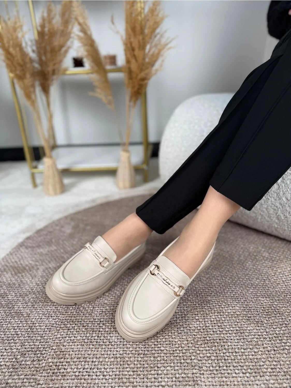 Eysha Aria Kadın Siyah Makosen Casual Loafer görsel 3
