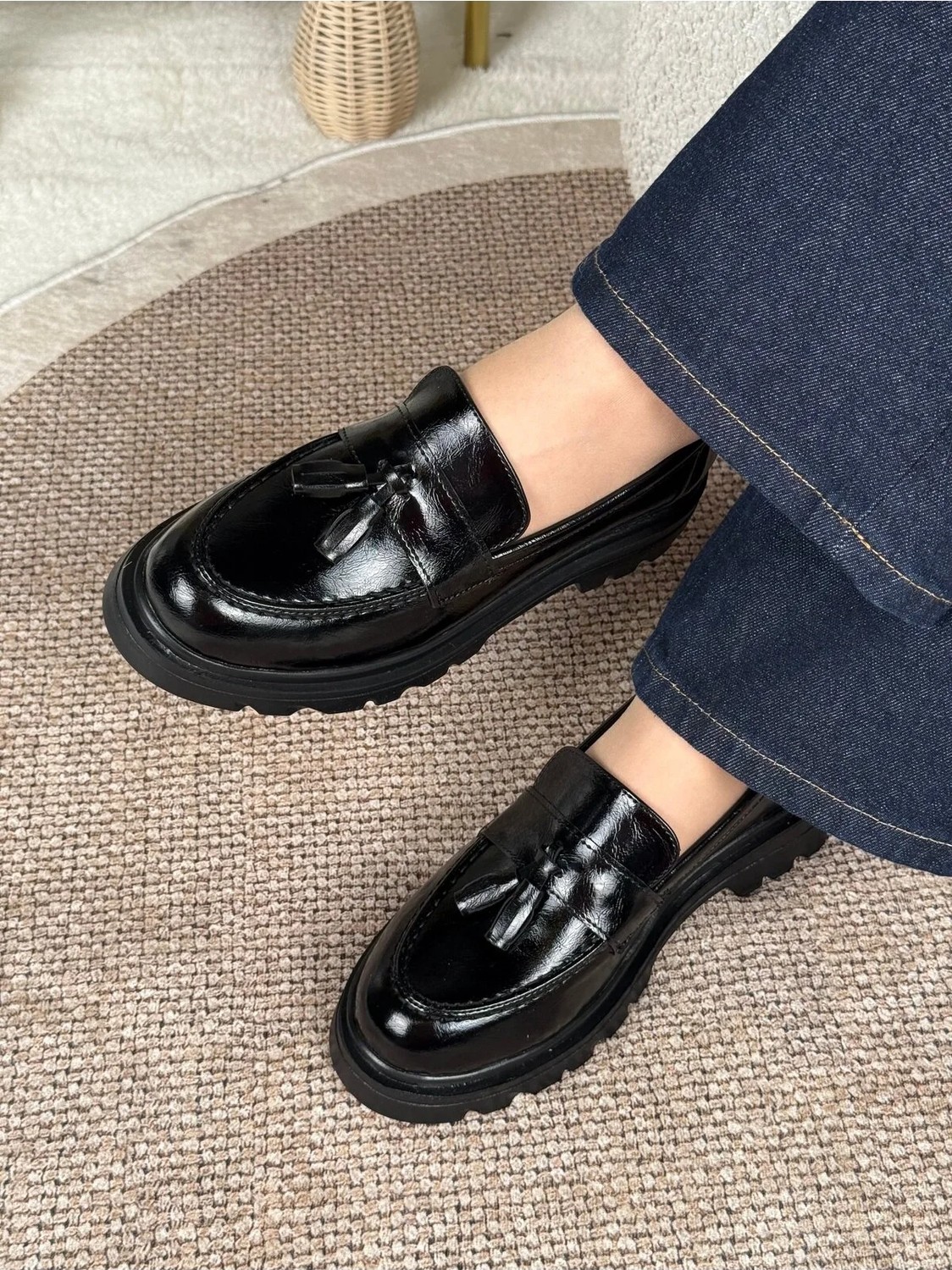 Eysha Dalia Kadın Kahverengi Süet Püsküllü Orta Tabanlı Loafer