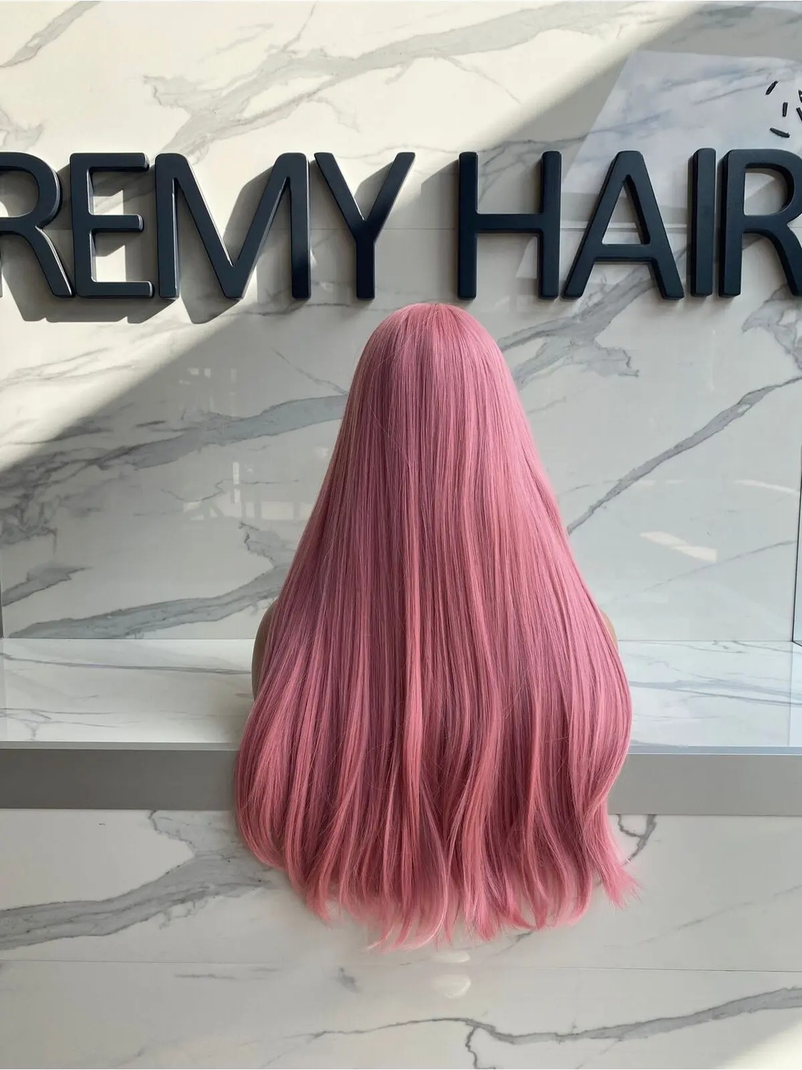 Marsilyan Pembe Peruk Fiber Sentetik Isıya Dayanıklı görsel 3