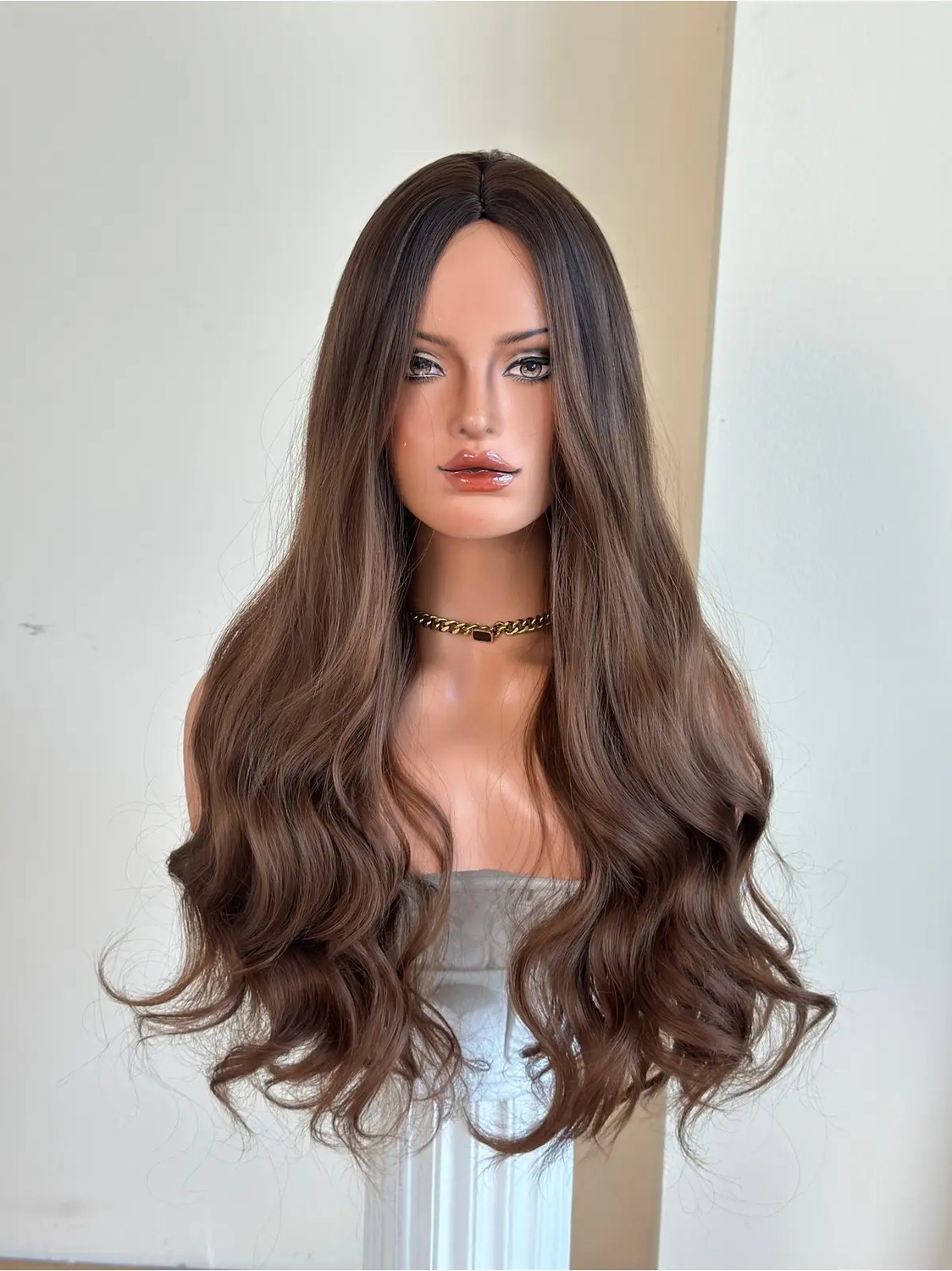 Marsilyan Exclusive Luxury Kestane Renk Peruk görsel 2